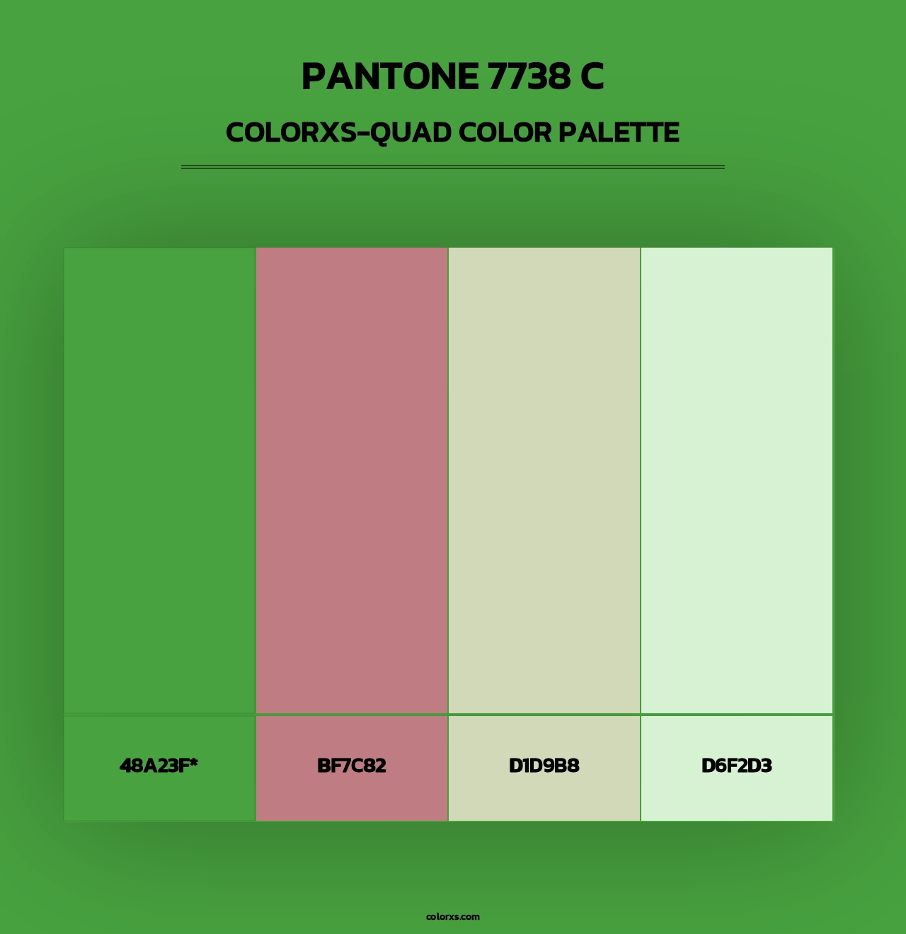 PANTONE 7738 C - Colorxs Quad Palette
