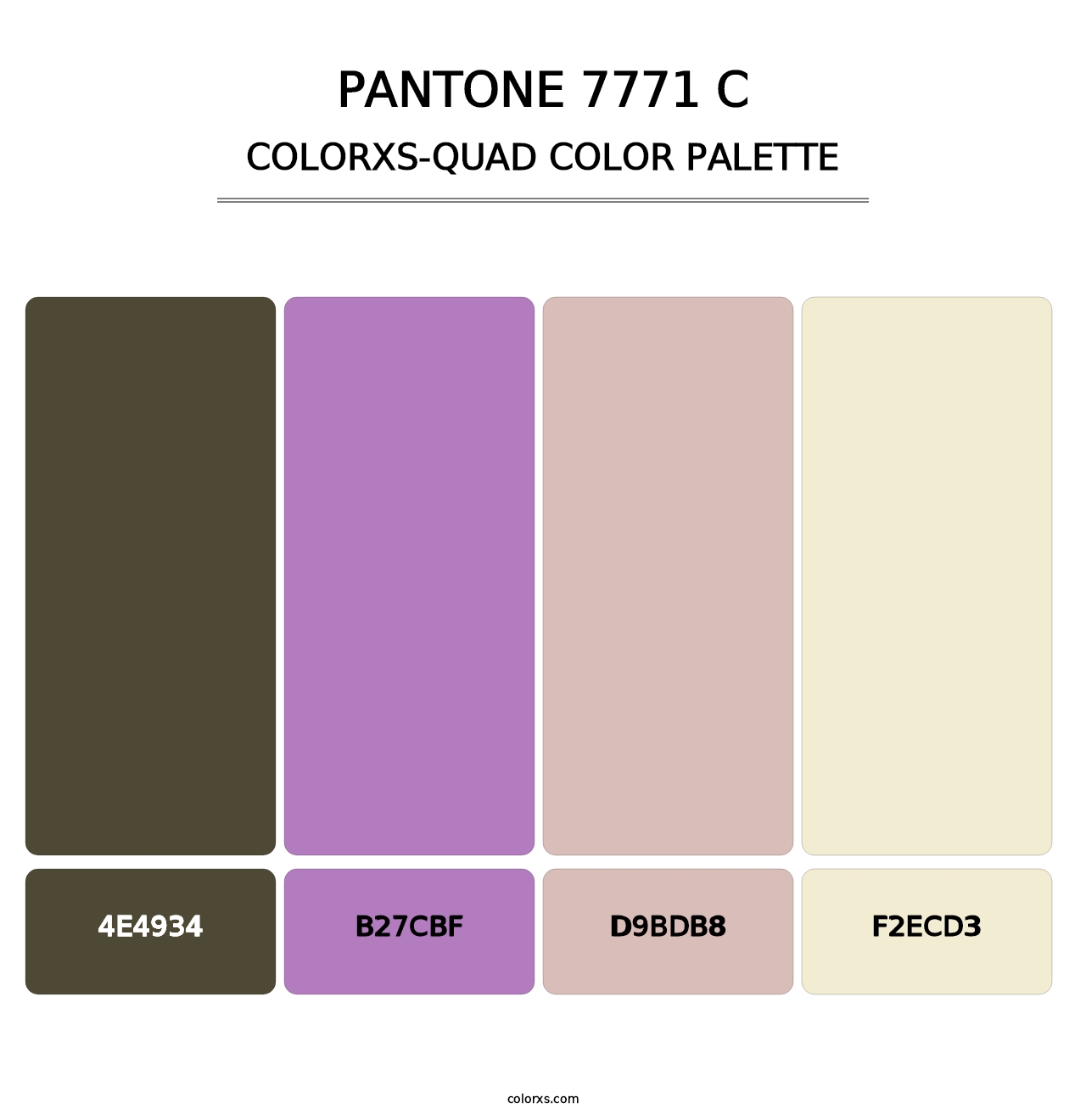 PANTONE 7771 C - Colorxs Quad Palette