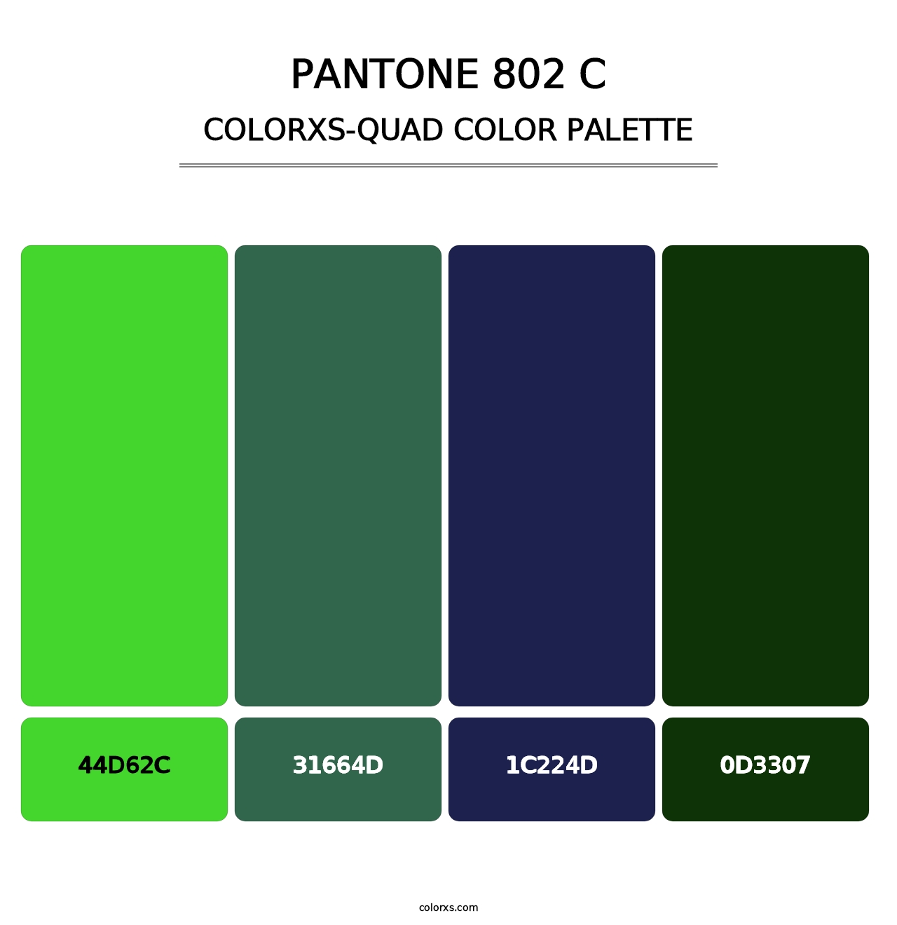 PANTONE 802 C - Colorxs Quad Palette