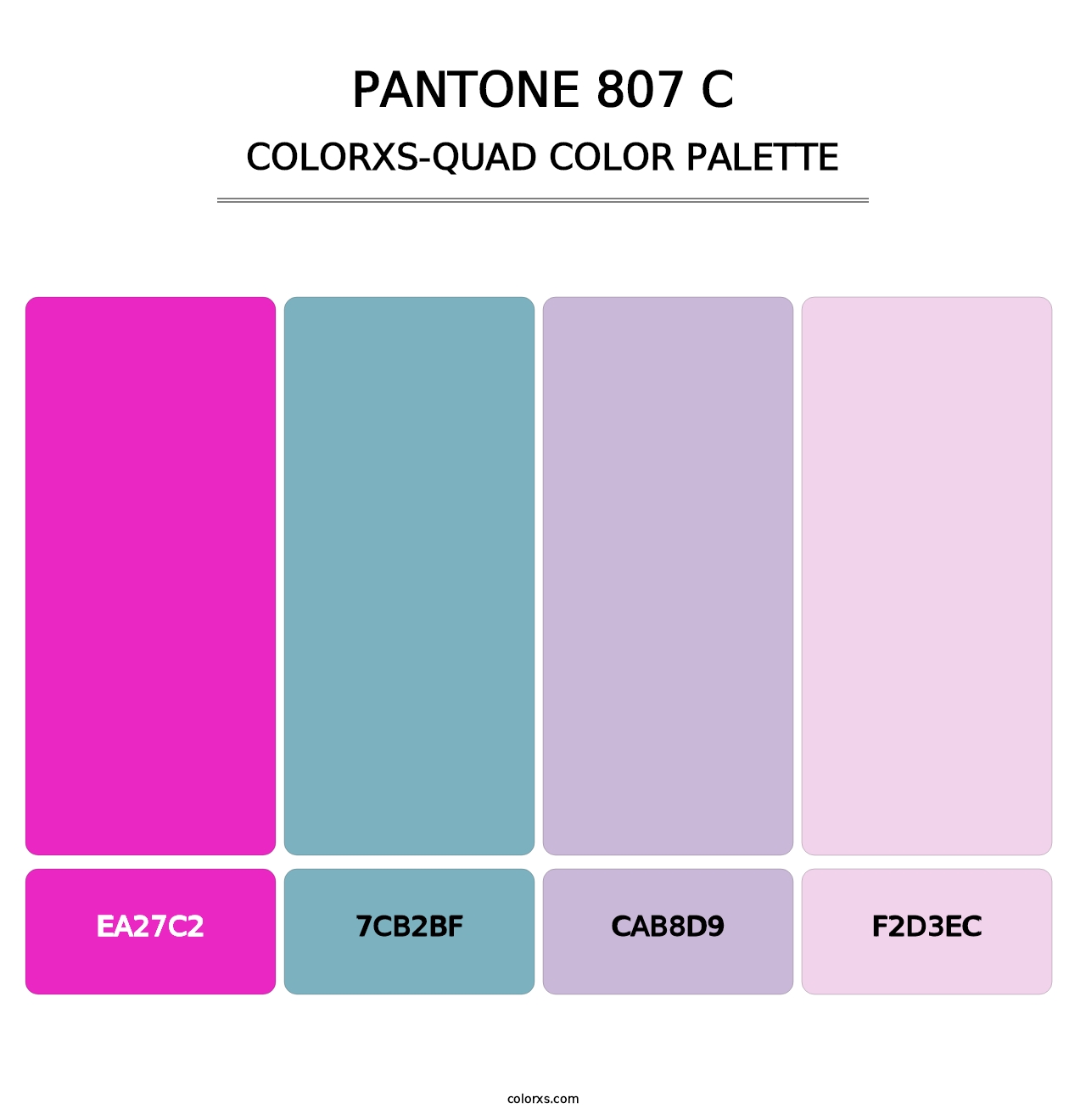 PANTONE 807 C - Colorxs Quad Palette
