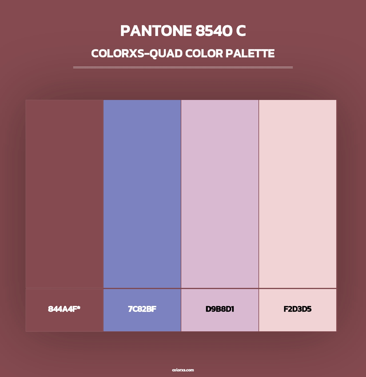 PANTONE 8540 C - Colorxs Quad Palette