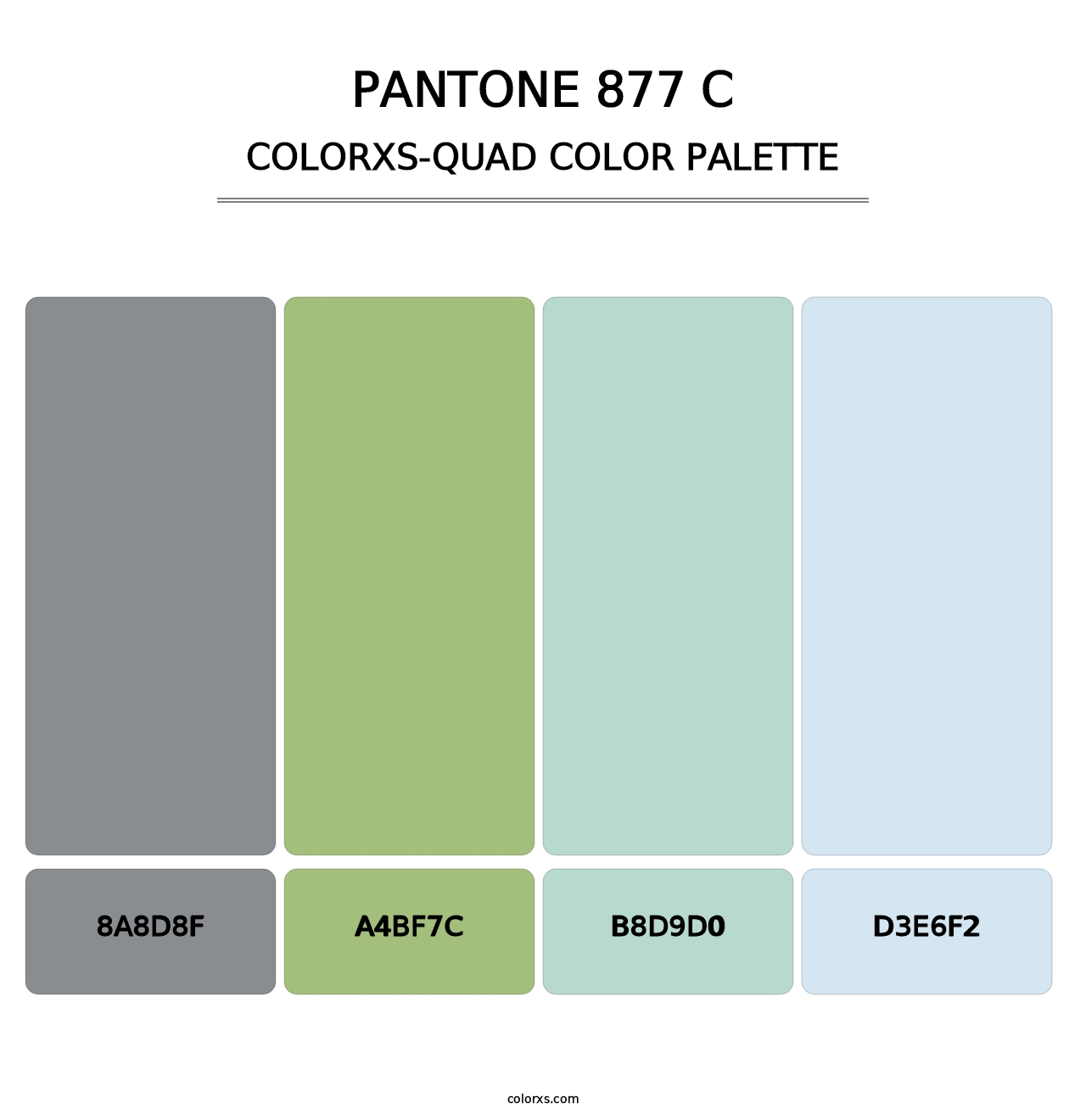 PANTONE 877 C - Colorxs Quad Palette