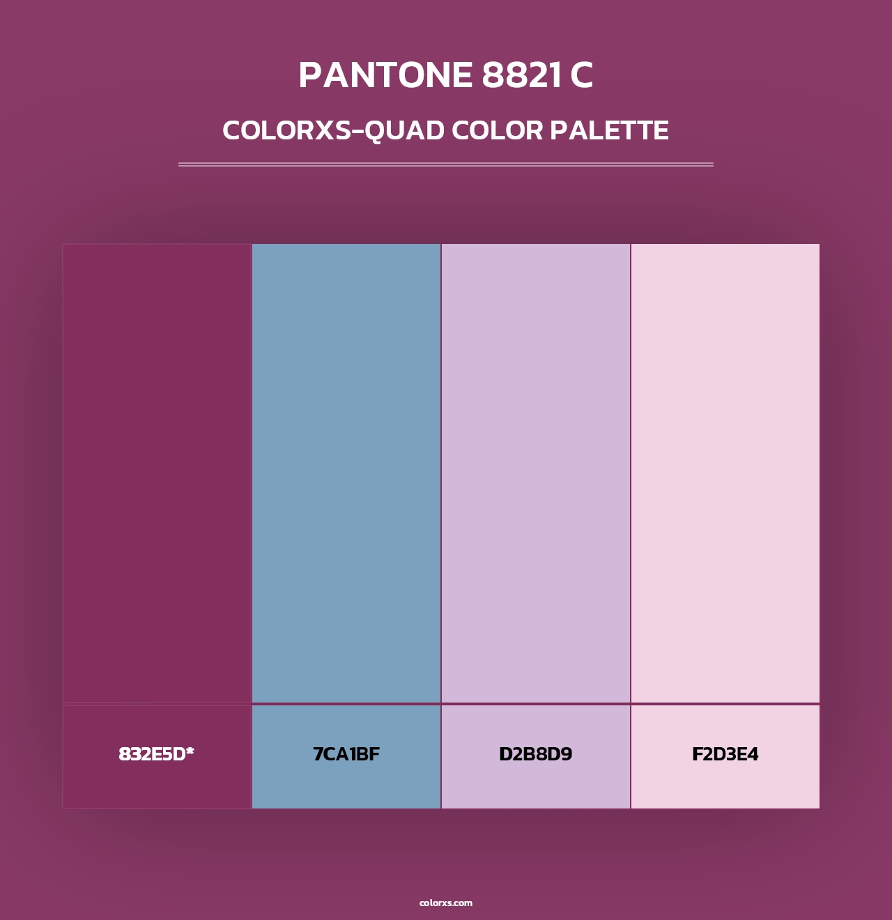 PANTONE 8821 C - Colorxs Quad Palette