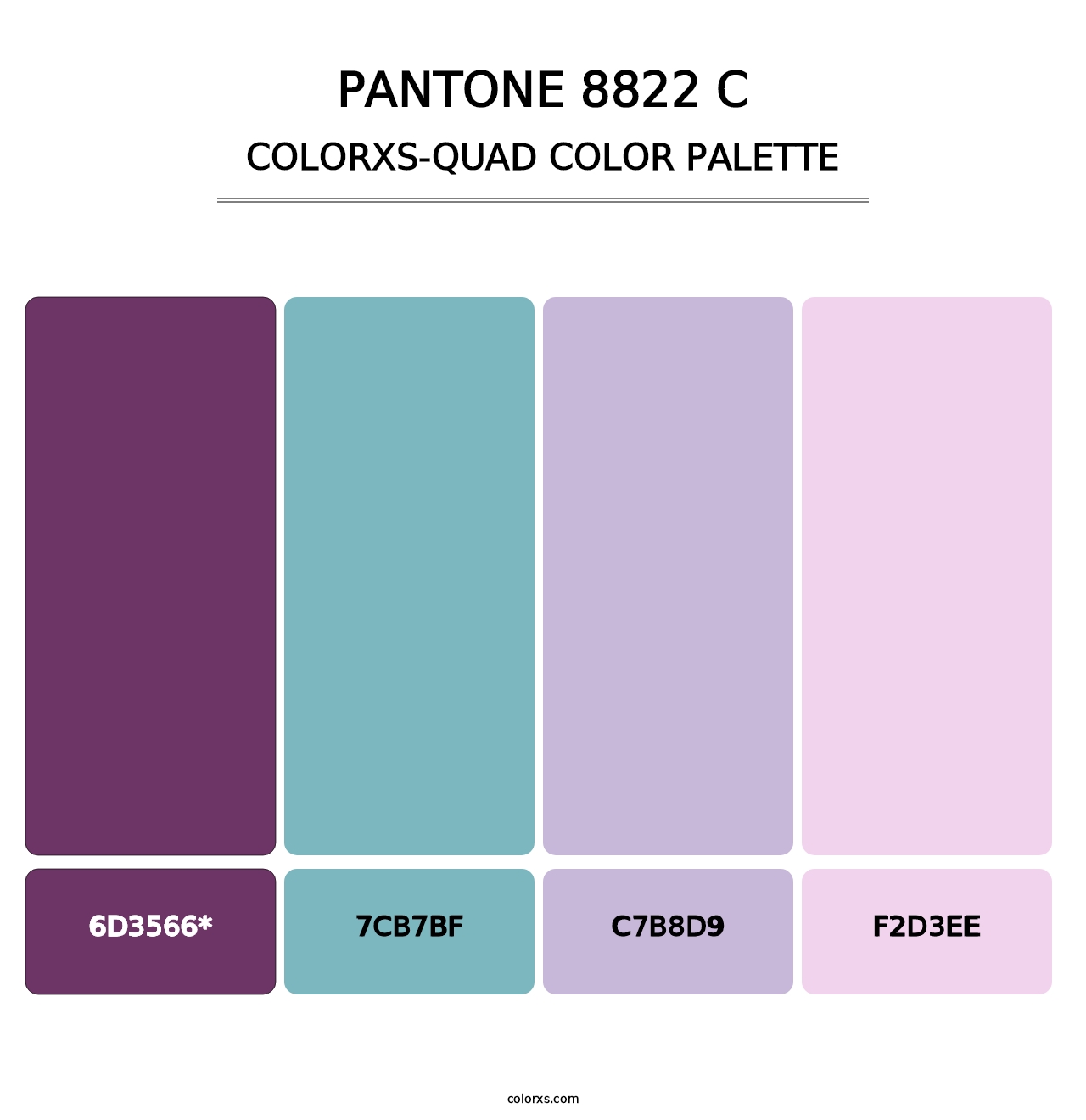 PANTONE 8822 C - Colorxs Quad Palette