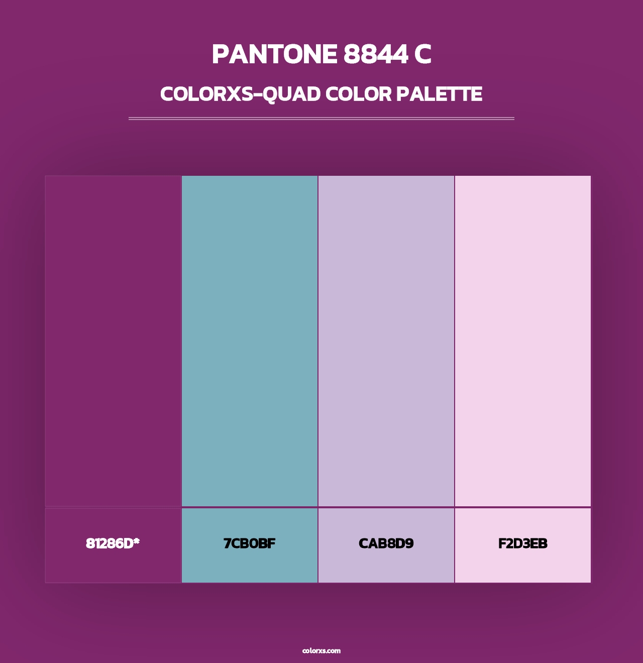 PANTONE 8844 C - Colorxs Quad Palette