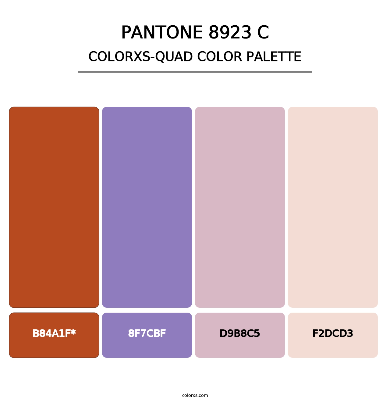 PANTONE 8923 C - Colorxs Quad Palette