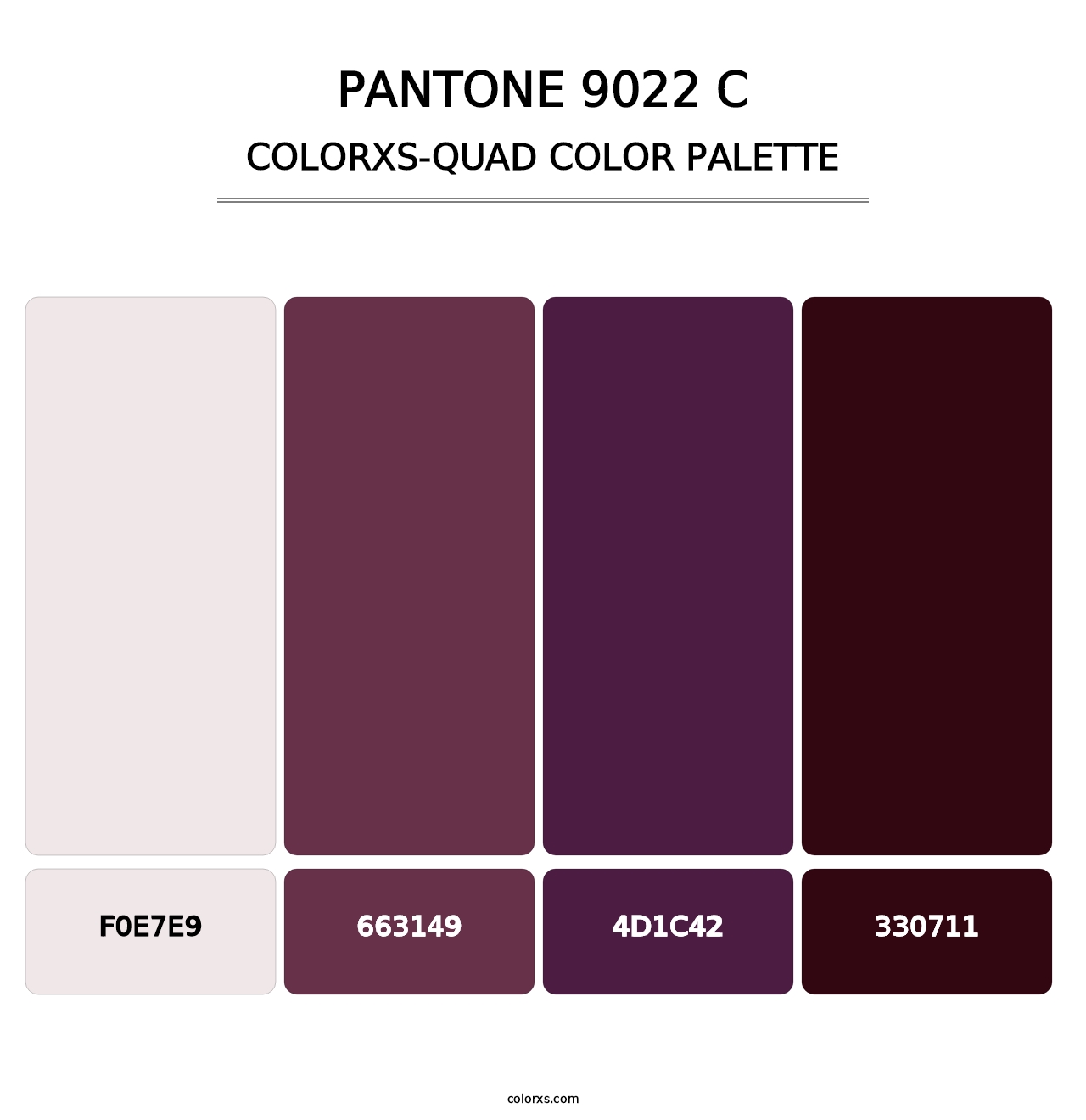 PANTONE 9022 C - Colorxs Quad Palette