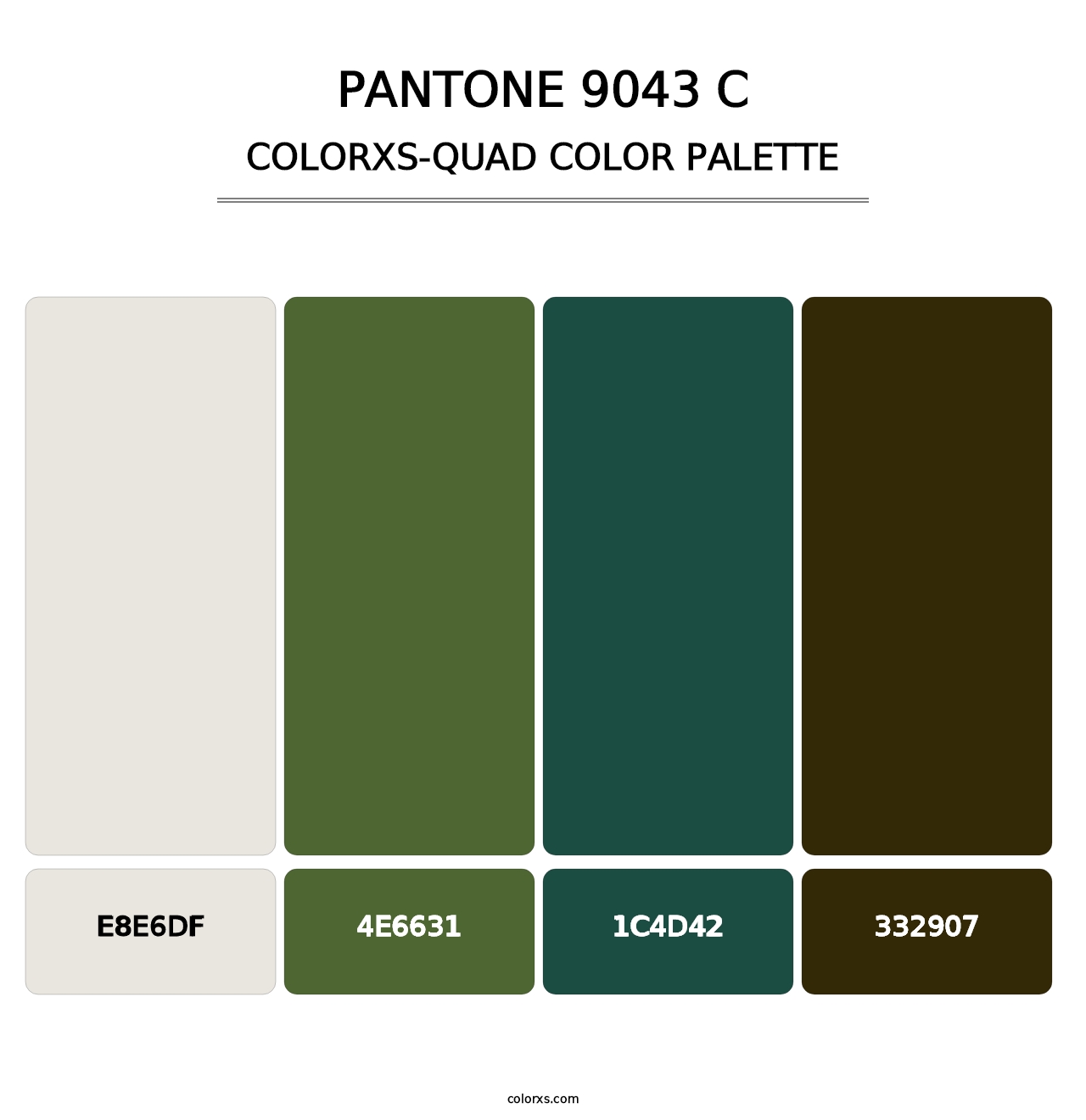 PANTONE 9043 C - Colorxs Quad Palette