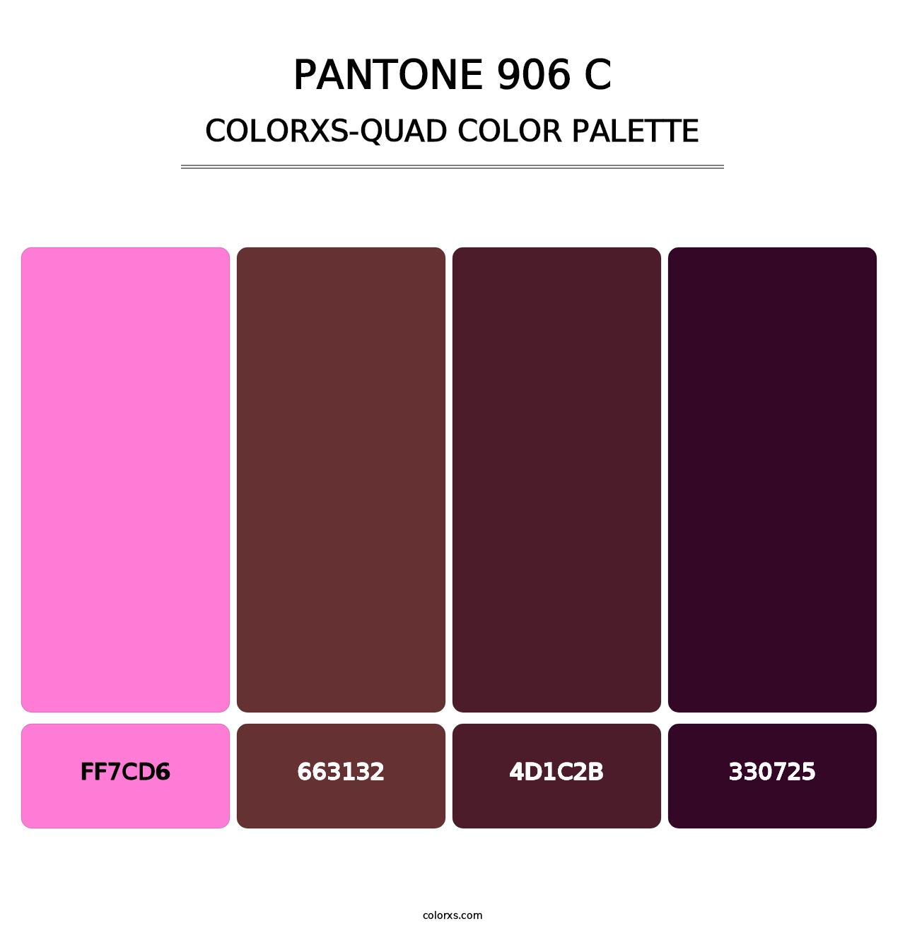 PANTONE 906 C - Colorxs Quad Palette