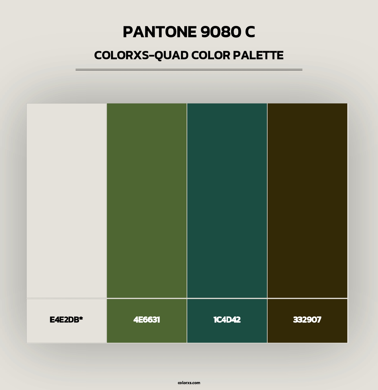 PANTONE 9080 C - Colorxs Quad Palette