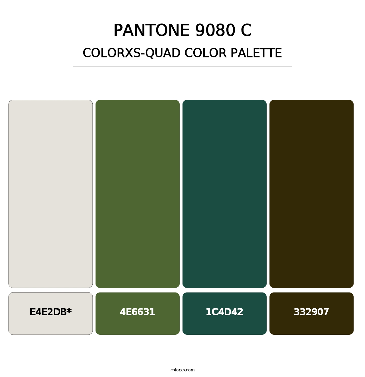 PANTONE 9080 C - Colorxs Quad Palette