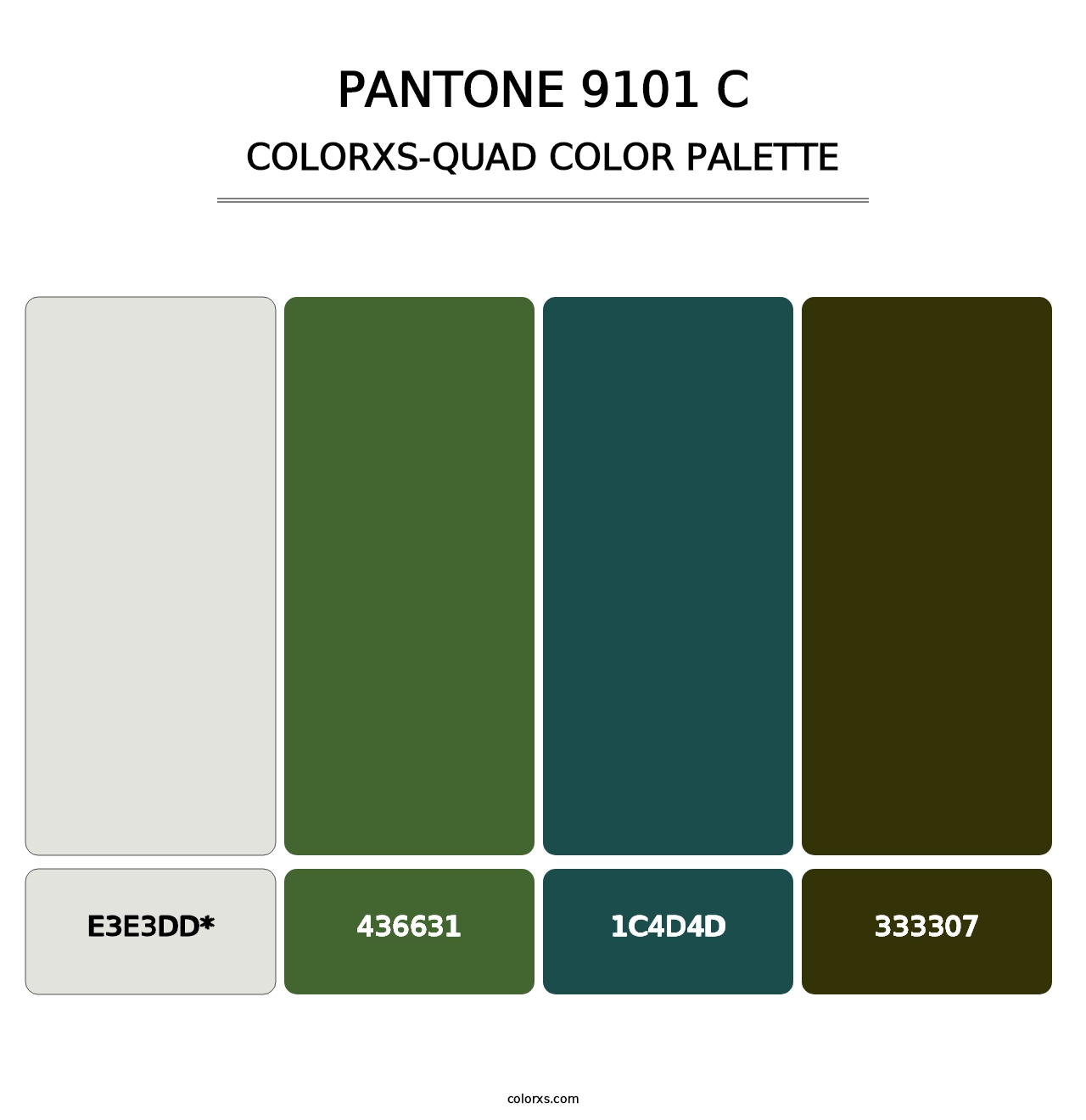 PANTONE 9101 C - Colorxs Quad Palette