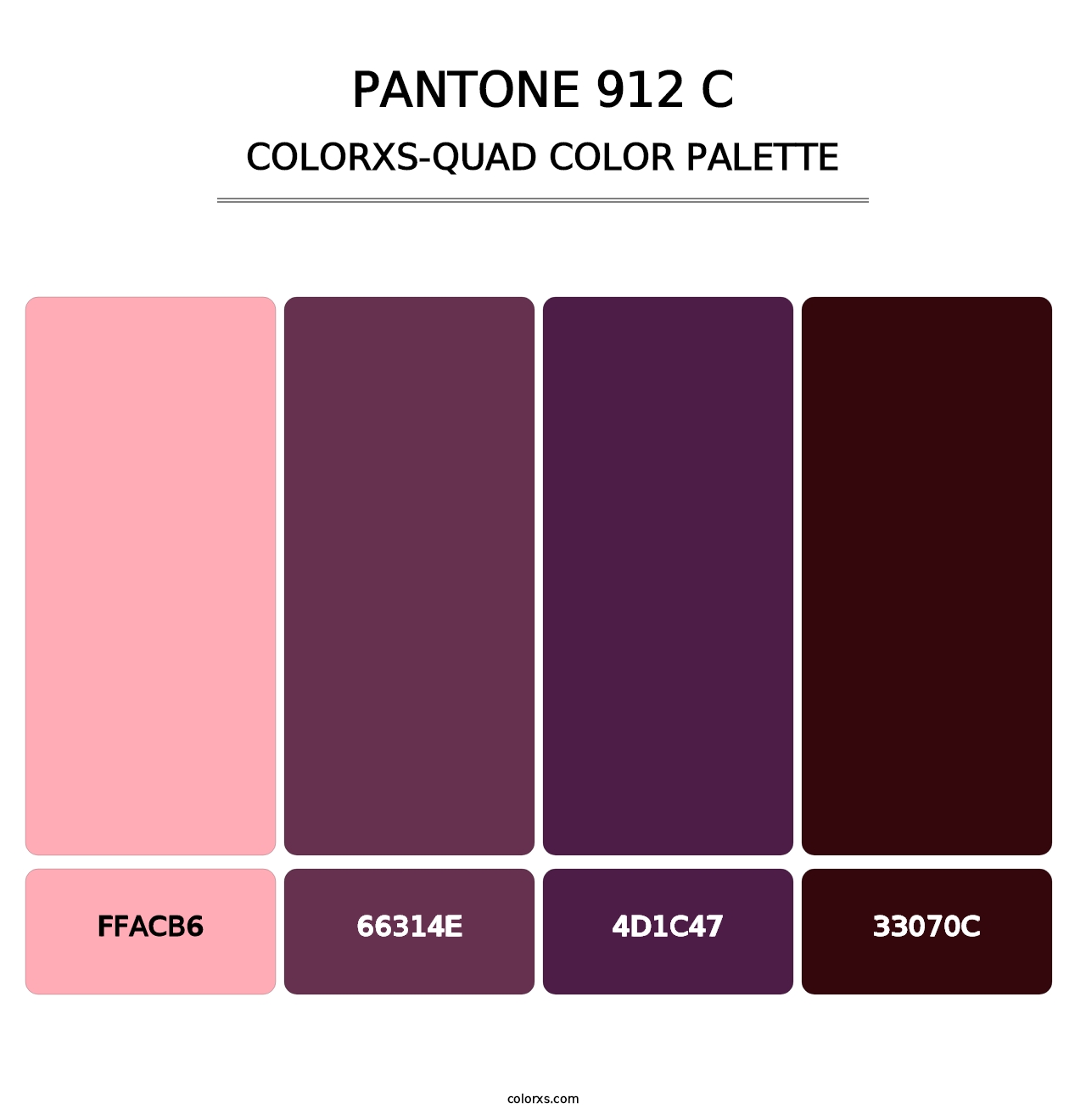 PANTONE 912 C - Colorxs Quad Palette