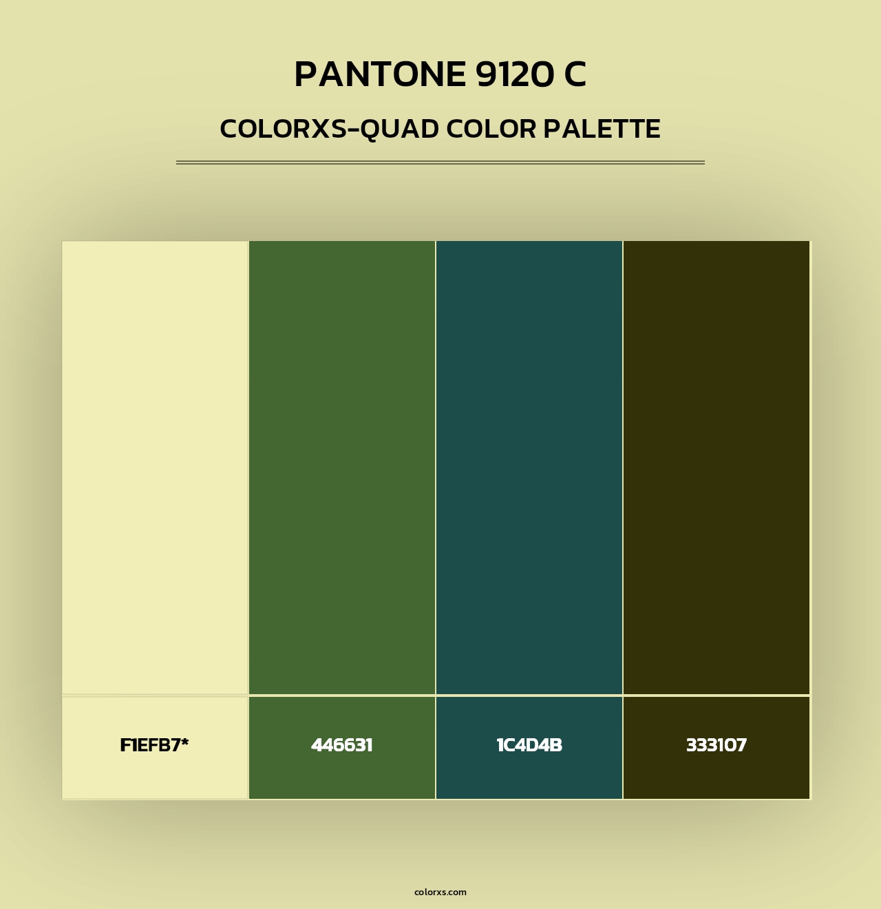 PANTONE 9120 C - Colorxs Quad Palette