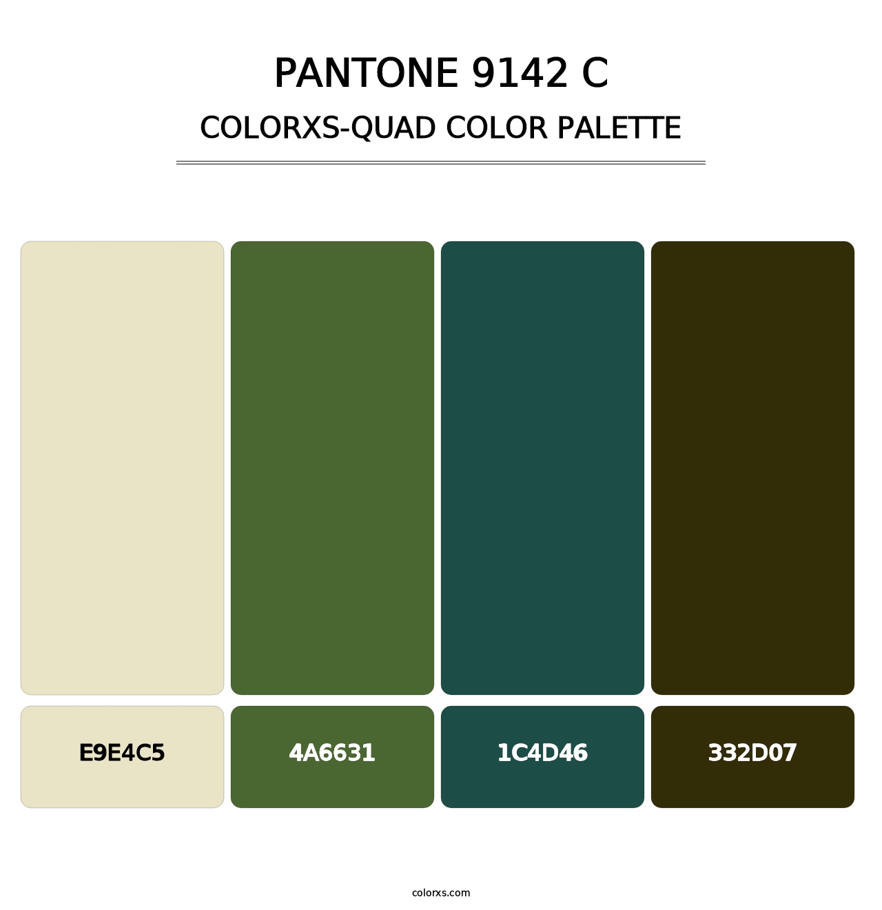 PANTONE 9142 C - Colorxs Quad Palette
