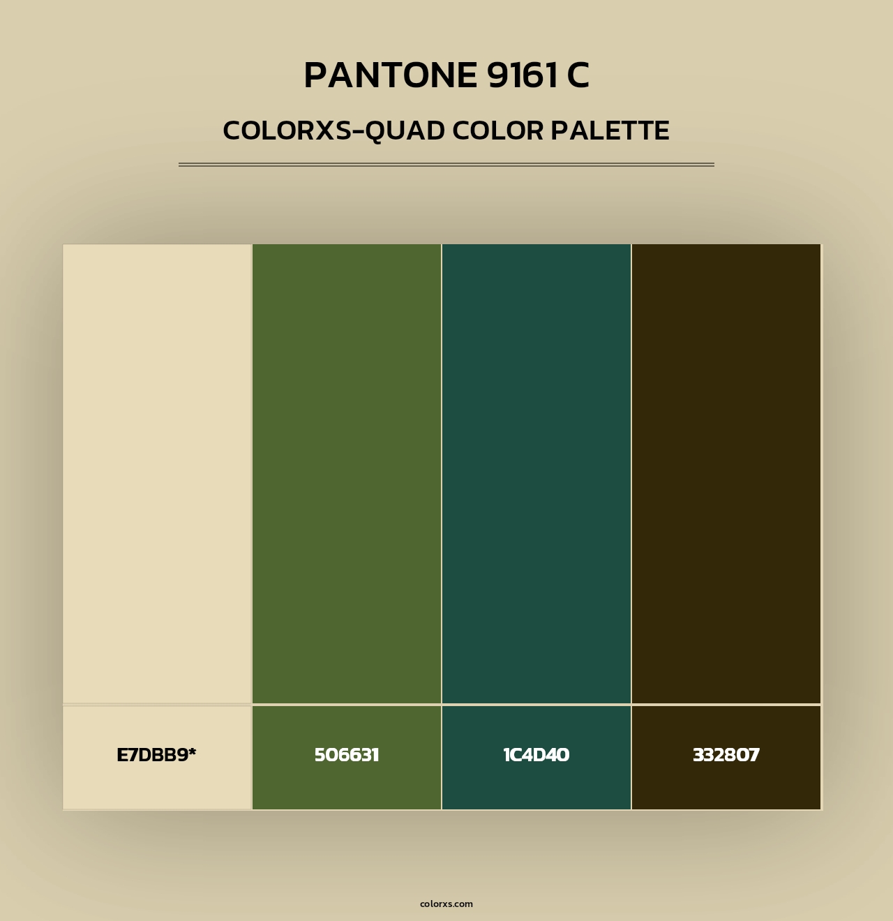 PANTONE 9161 C - Colorxs Quad Palette