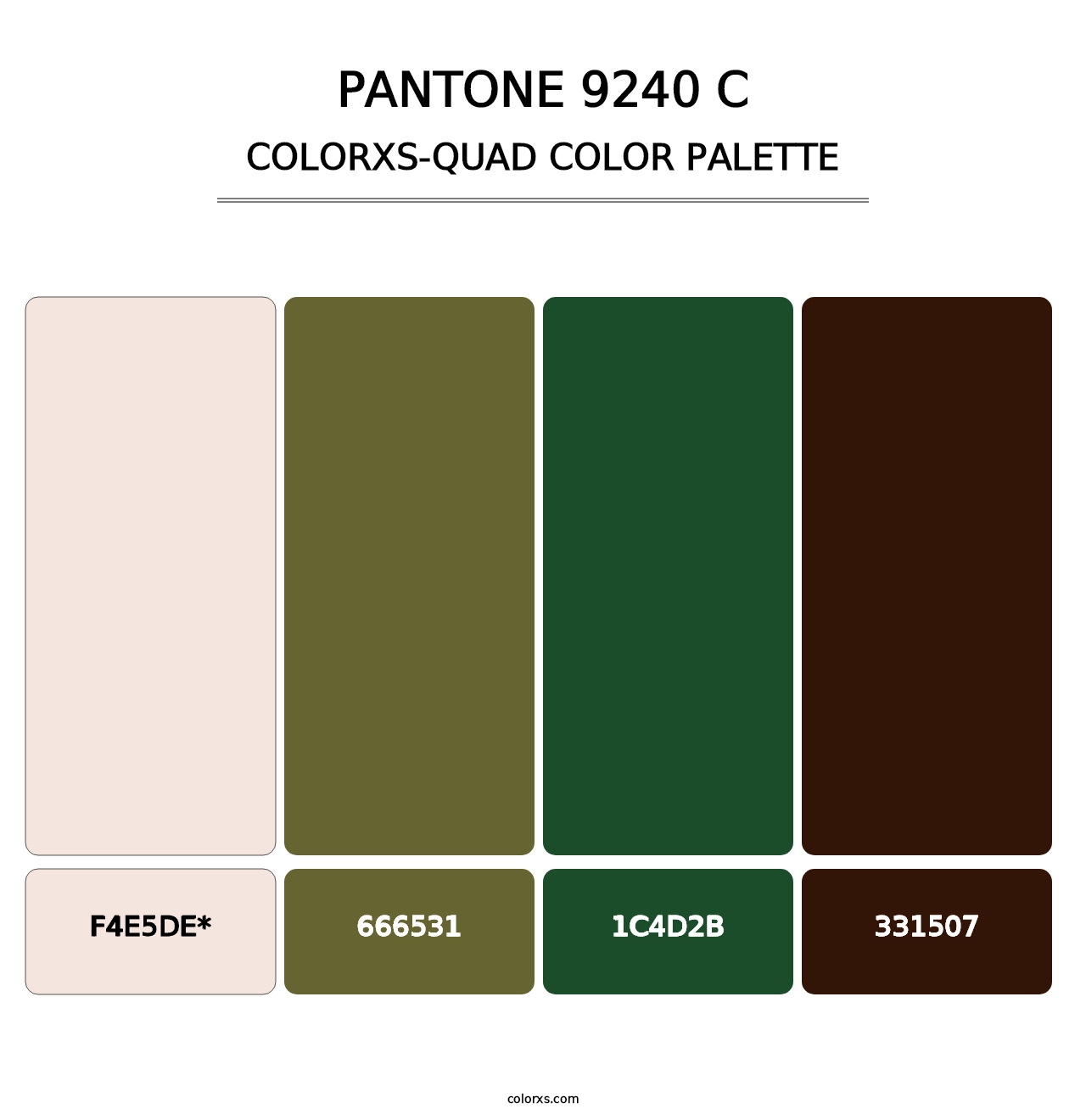PANTONE 9240 C - Colorxs Quad Palette