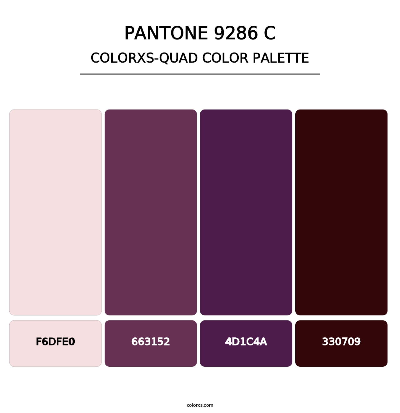 PANTONE 9286 C - Colorxs Quad Palette