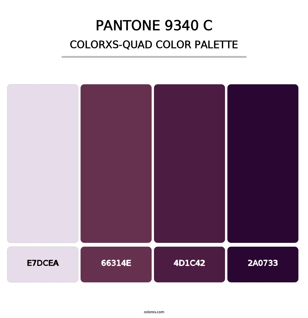 PANTONE 9340 C - Colorxs Quad Palette