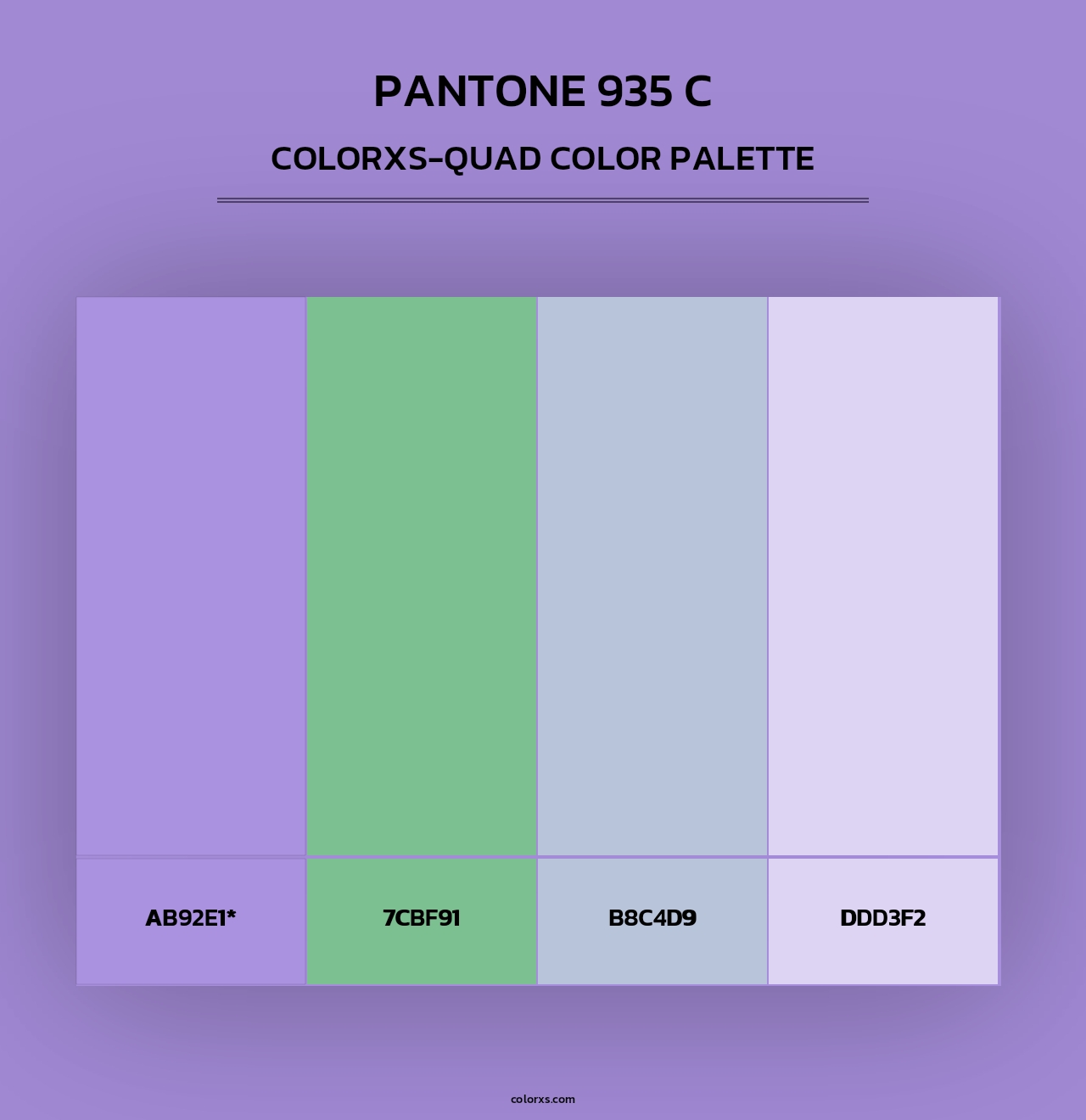 PANTONE 935 C - Colorxs Quad Palette