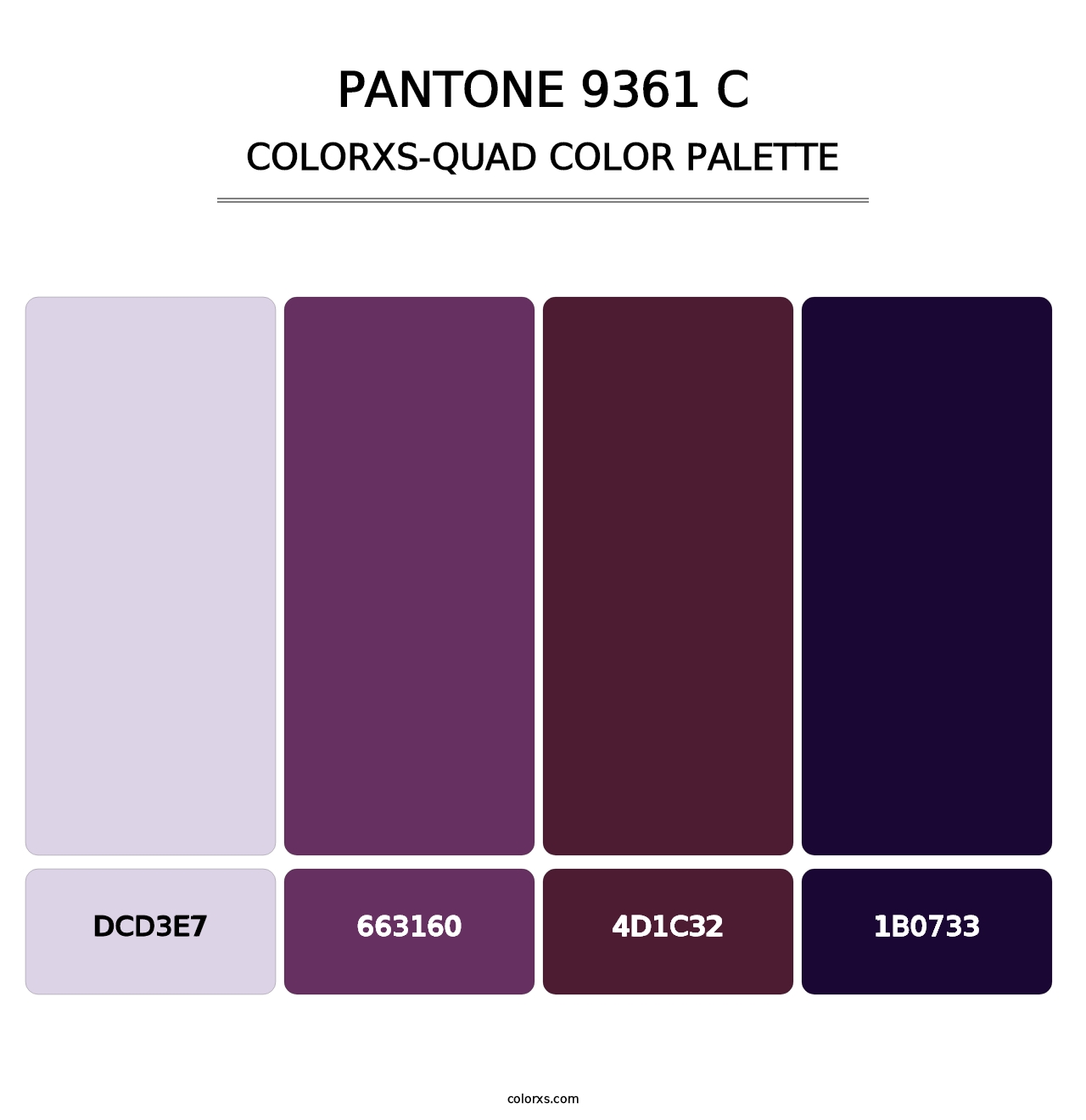 PANTONE 9361 C - Colorxs Quad Palette