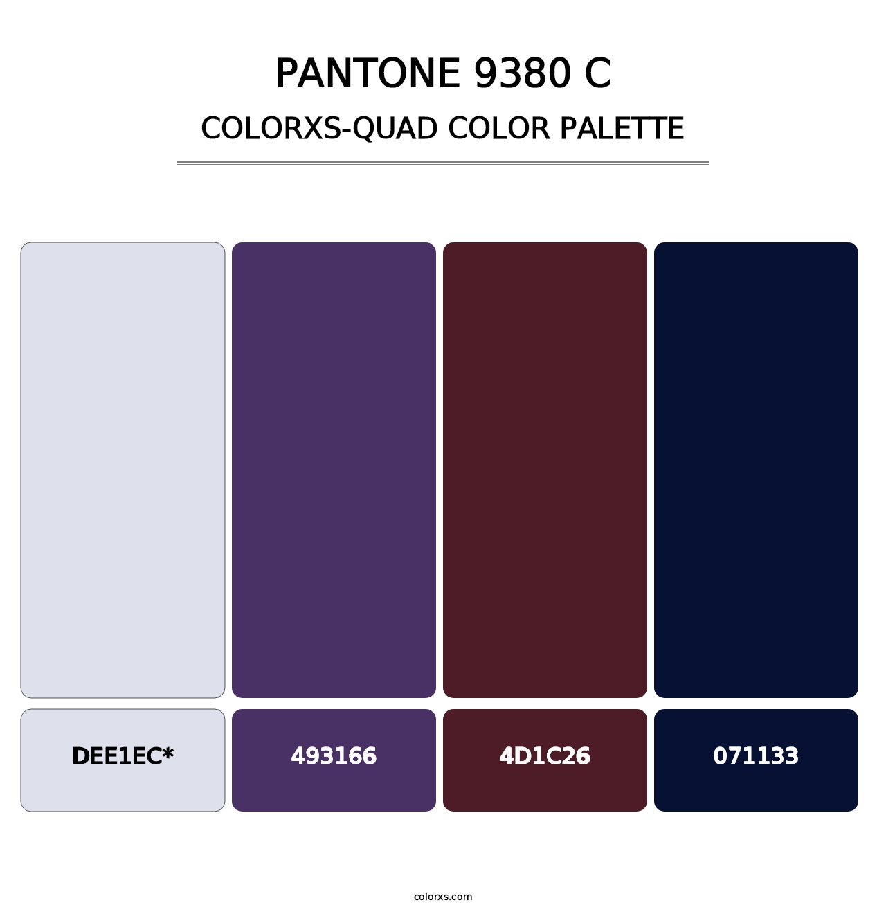PANTONE 9380 C - Colorxs Quad Palette