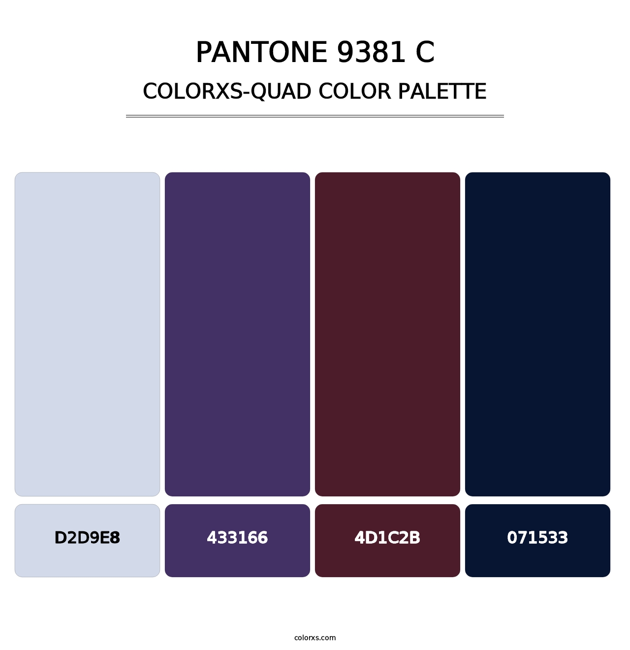PANTONE 9381 C - Colorxs Quad Palette