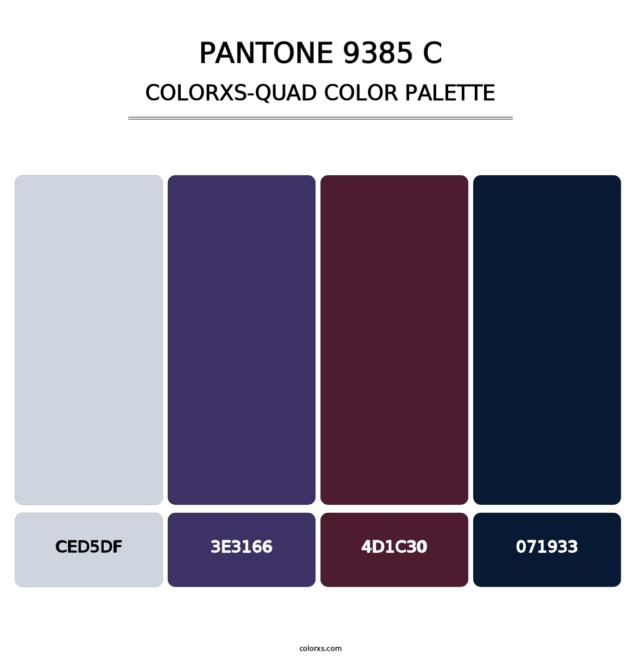 PANTONE 9385 C - Colorxs Quad Palette