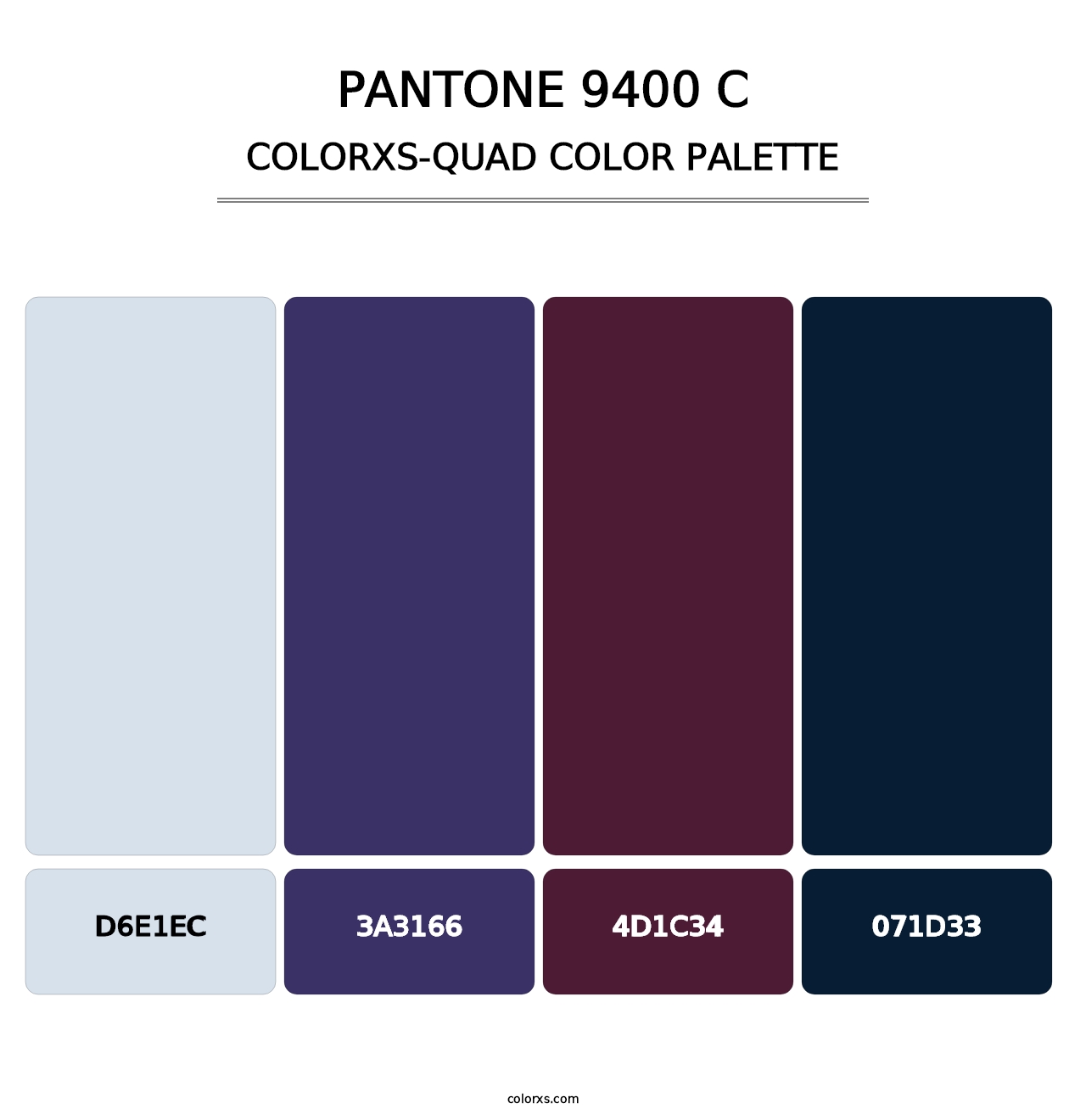 PANTONE 9400 C - Colorxs Quad Palette