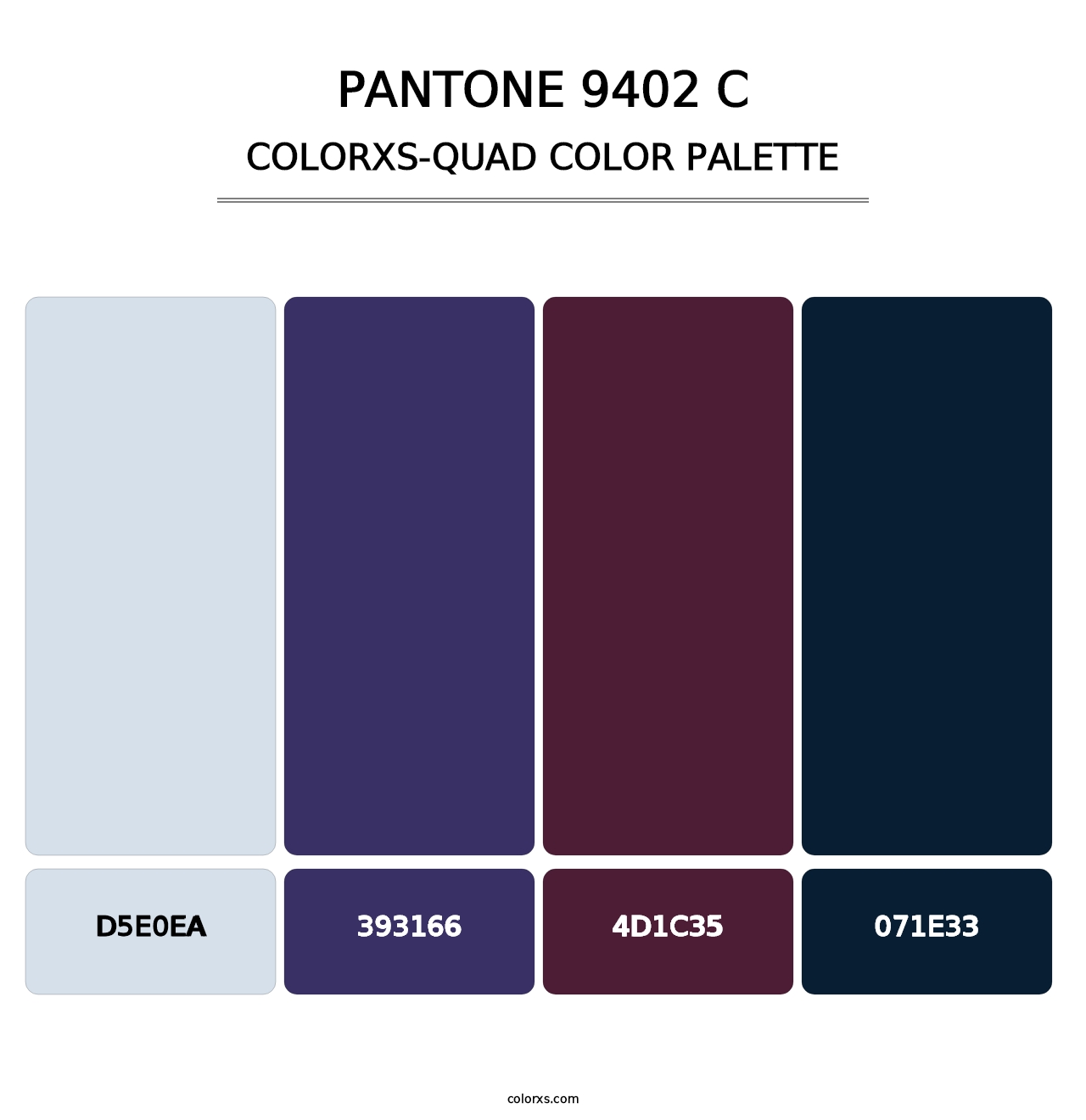 PANTONE 9402 C - Colorxs Quad Palette