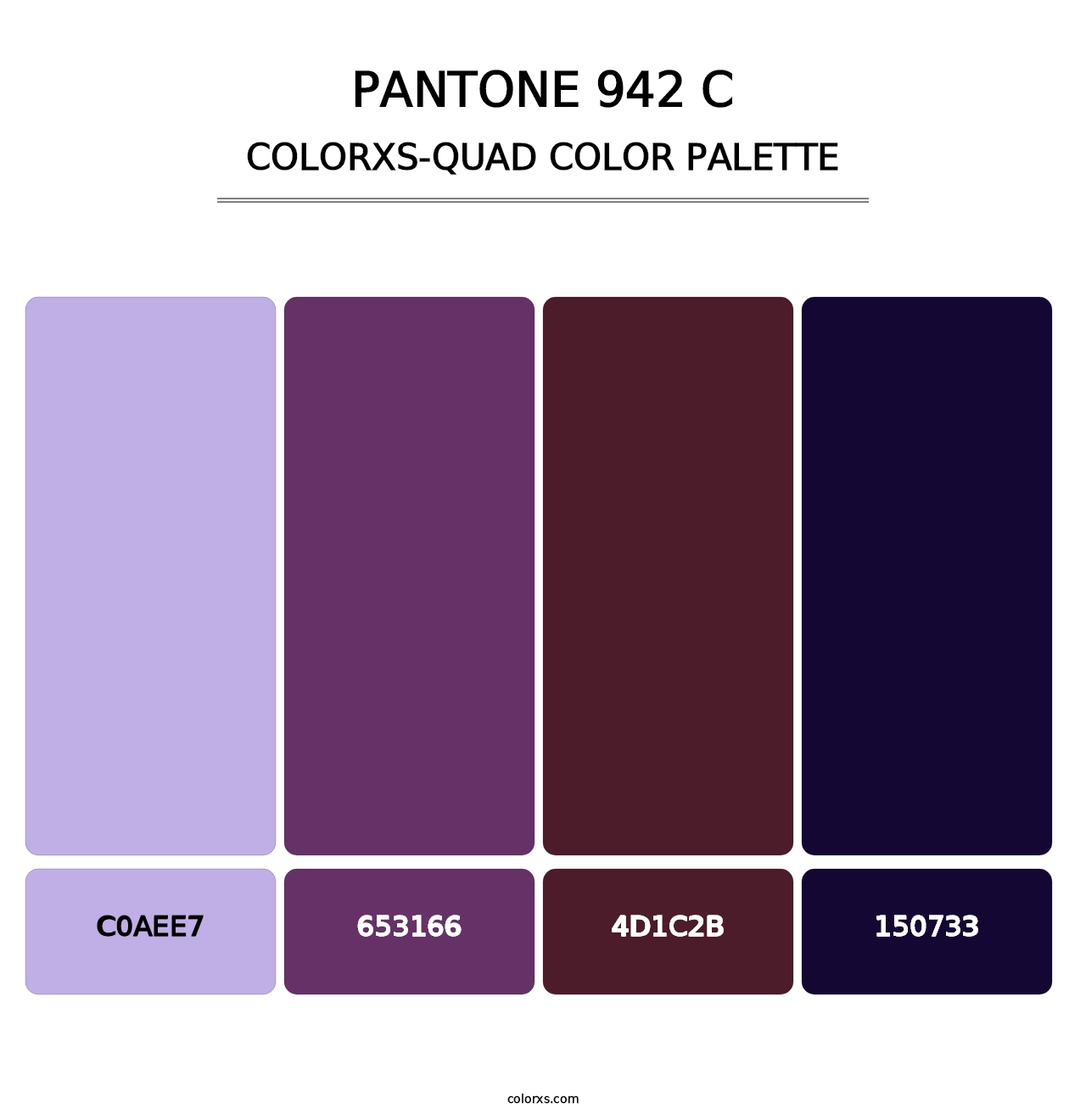 PANTONE 942 C - Colorxs Quad Palette