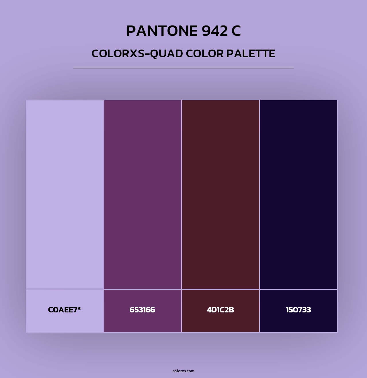 PANTONE 942 C - Colorxs Quad Palette