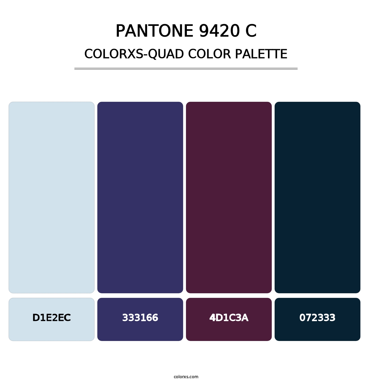 PANTONE 9420 C - Colorxs Quad Palette