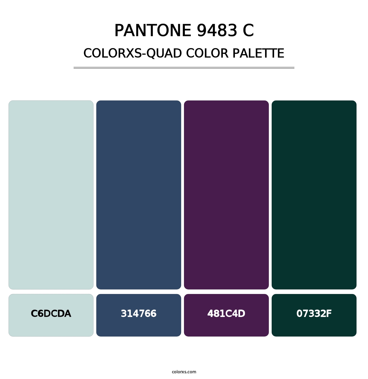 PANTONE 9483 C - Colorxs Quad Palette