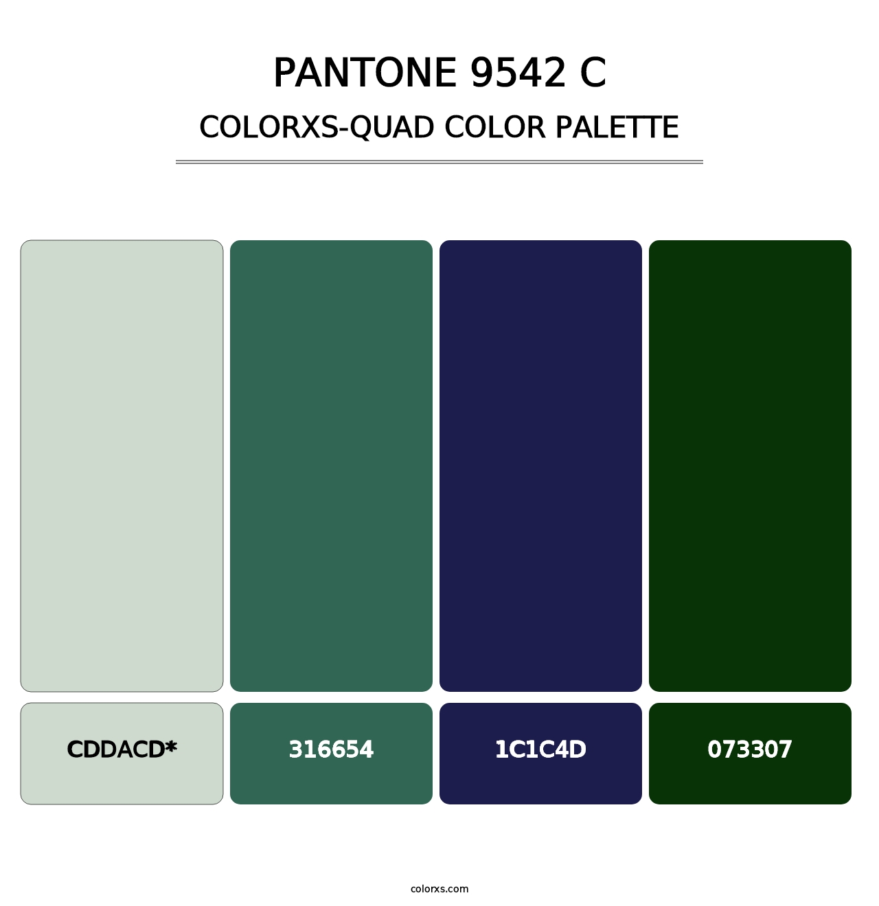 PANTONE 9542 C - Colorxs Quad Palette