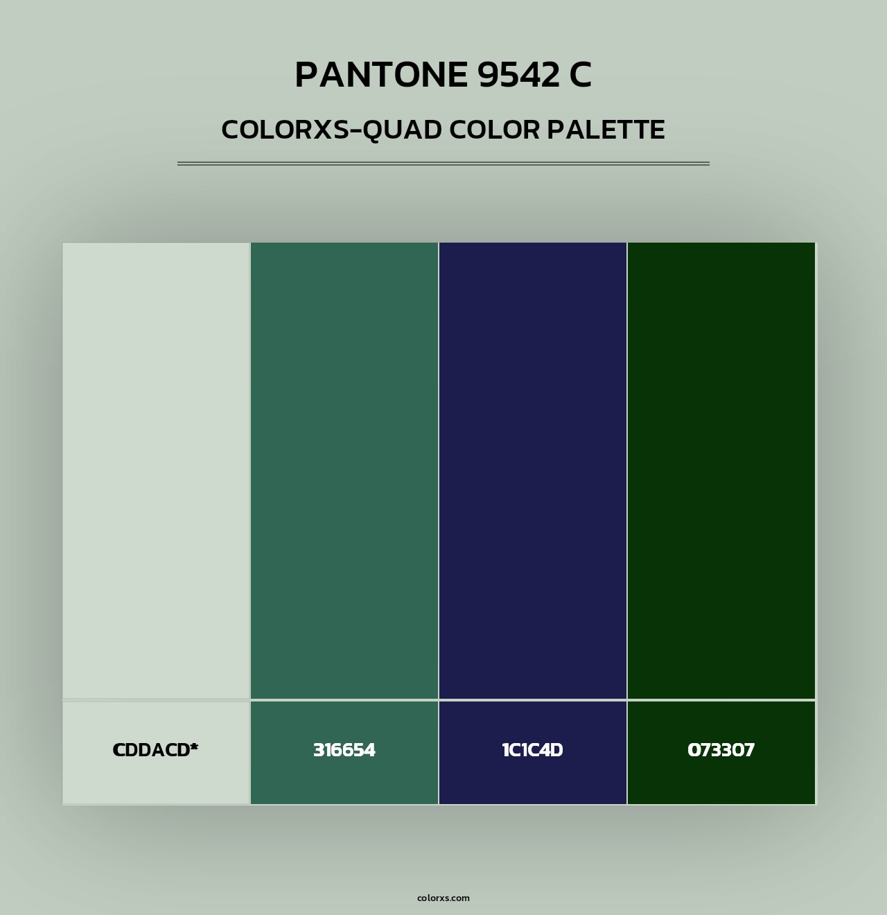 PANTONE 9542 C - Colorxs Quad Palette