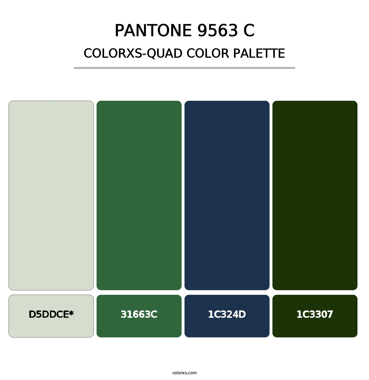 PANTONE 9563 C - Colorxs Quad Palette