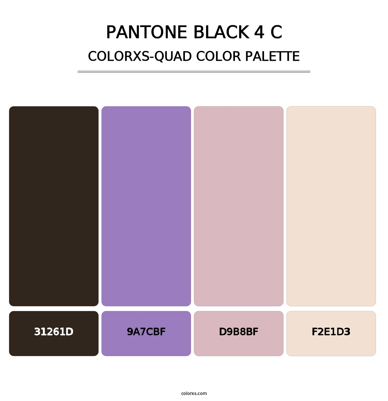 PANTONE Black 4 C - Colorxs Quad Palette
