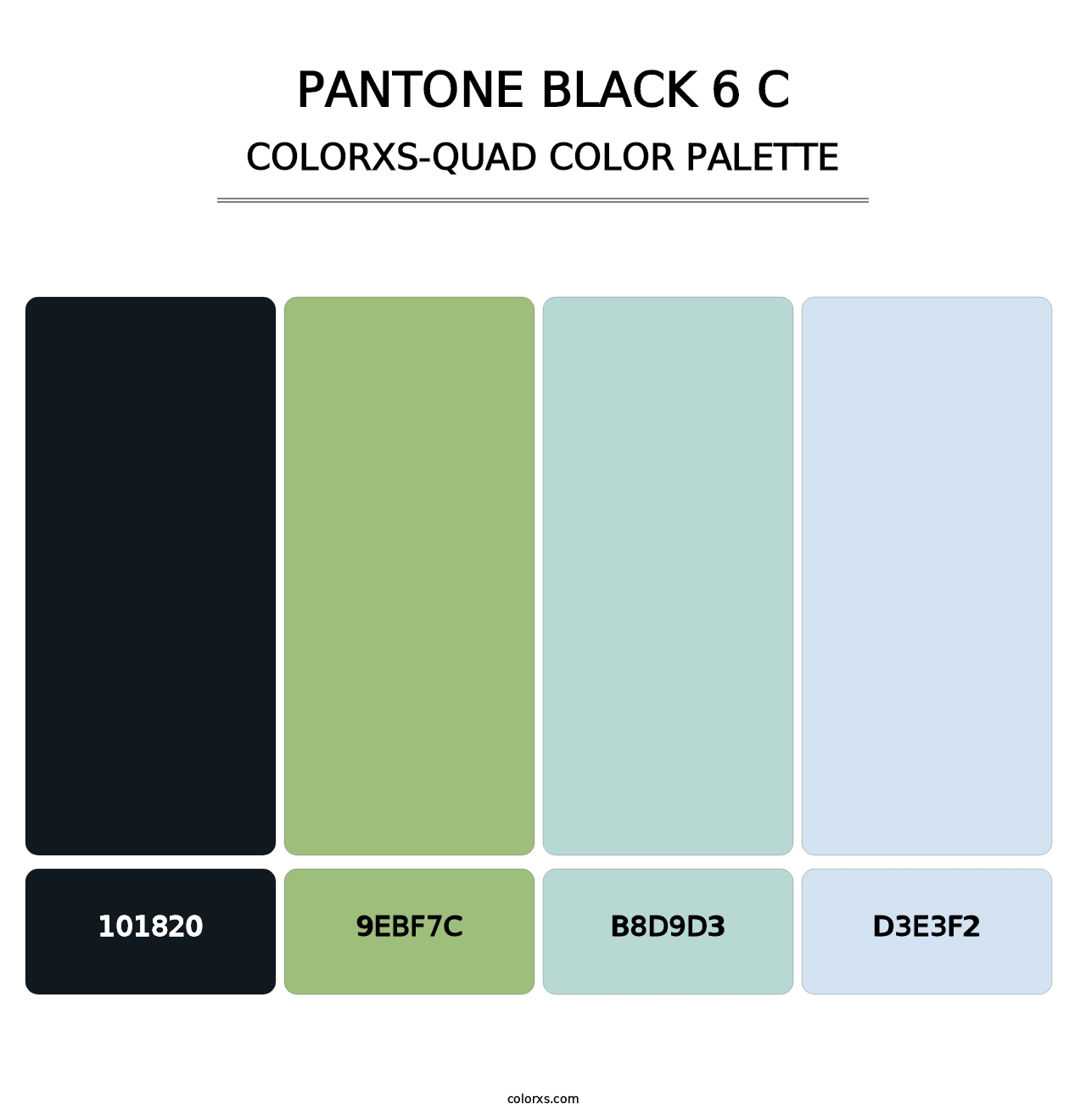 PANTONE Black 6 C - Colorxs Quad Palette
