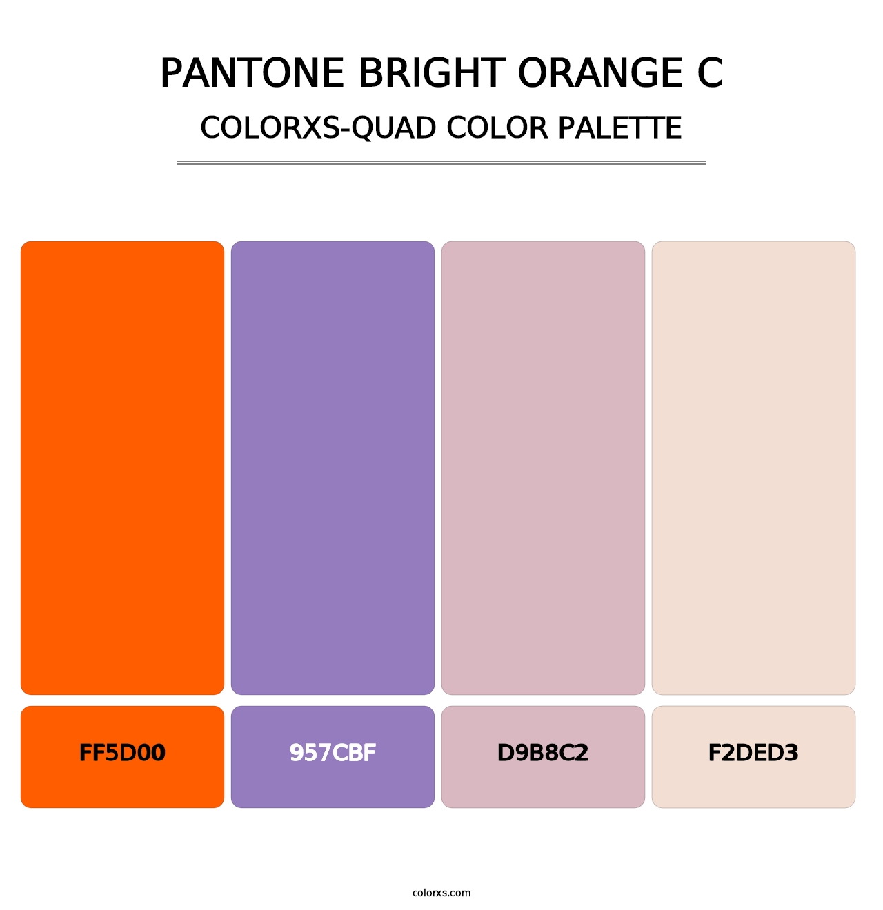 PANTONE Bright Orange C - Colorxs Quad Palette