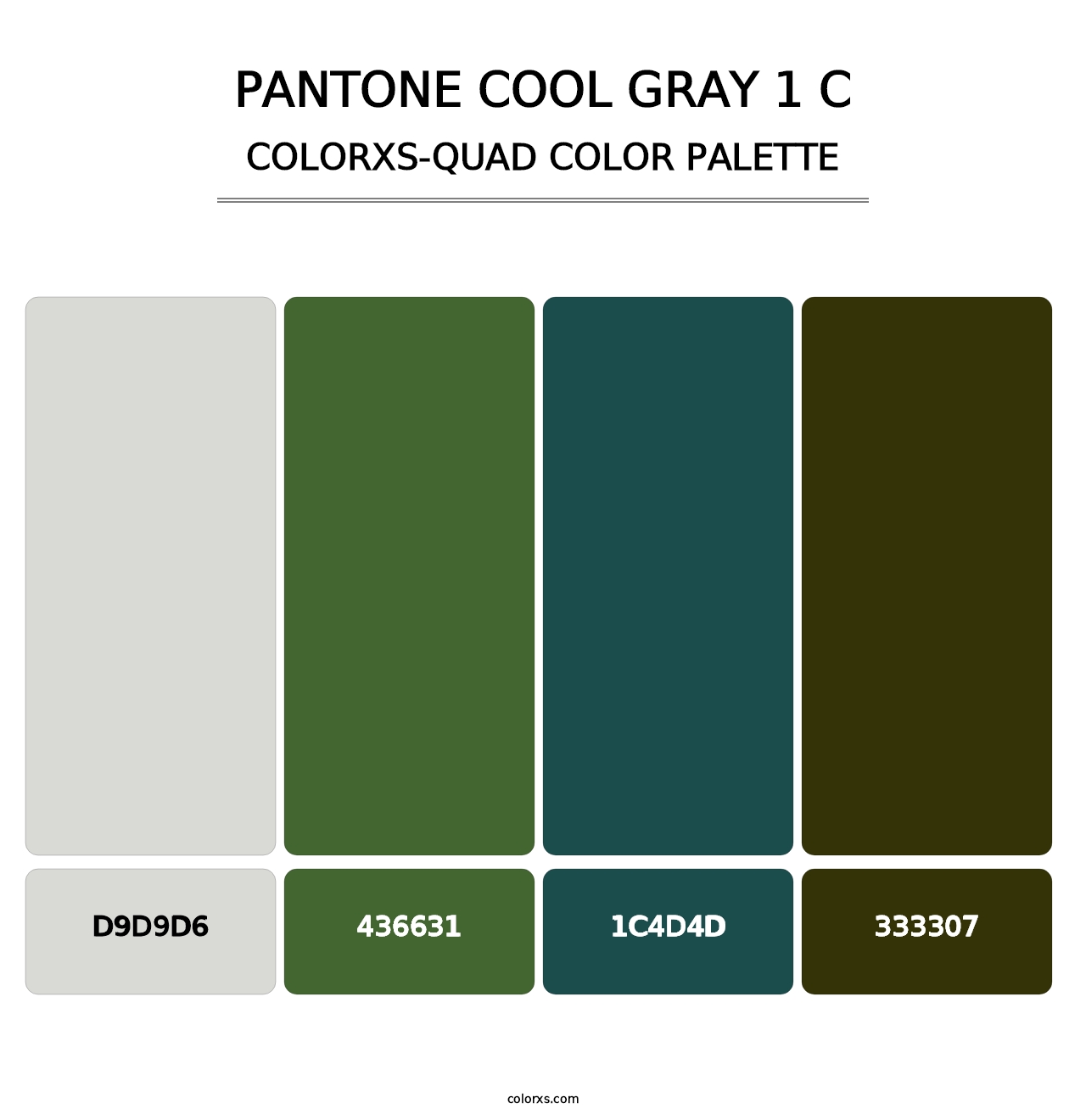 PANTONE Cool Gray 1 C - Colorxs Quad Palette