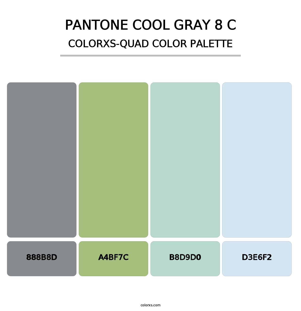 PANTONE Cool Gray 8 C - Colorxs Quad Palette