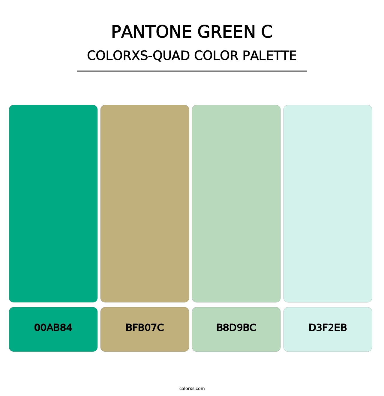 PANTONE Green C - Colorxs Quad Palette