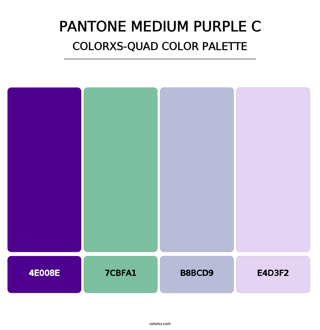 PANTONE Medium Purple C - Colorxs Quad Palette