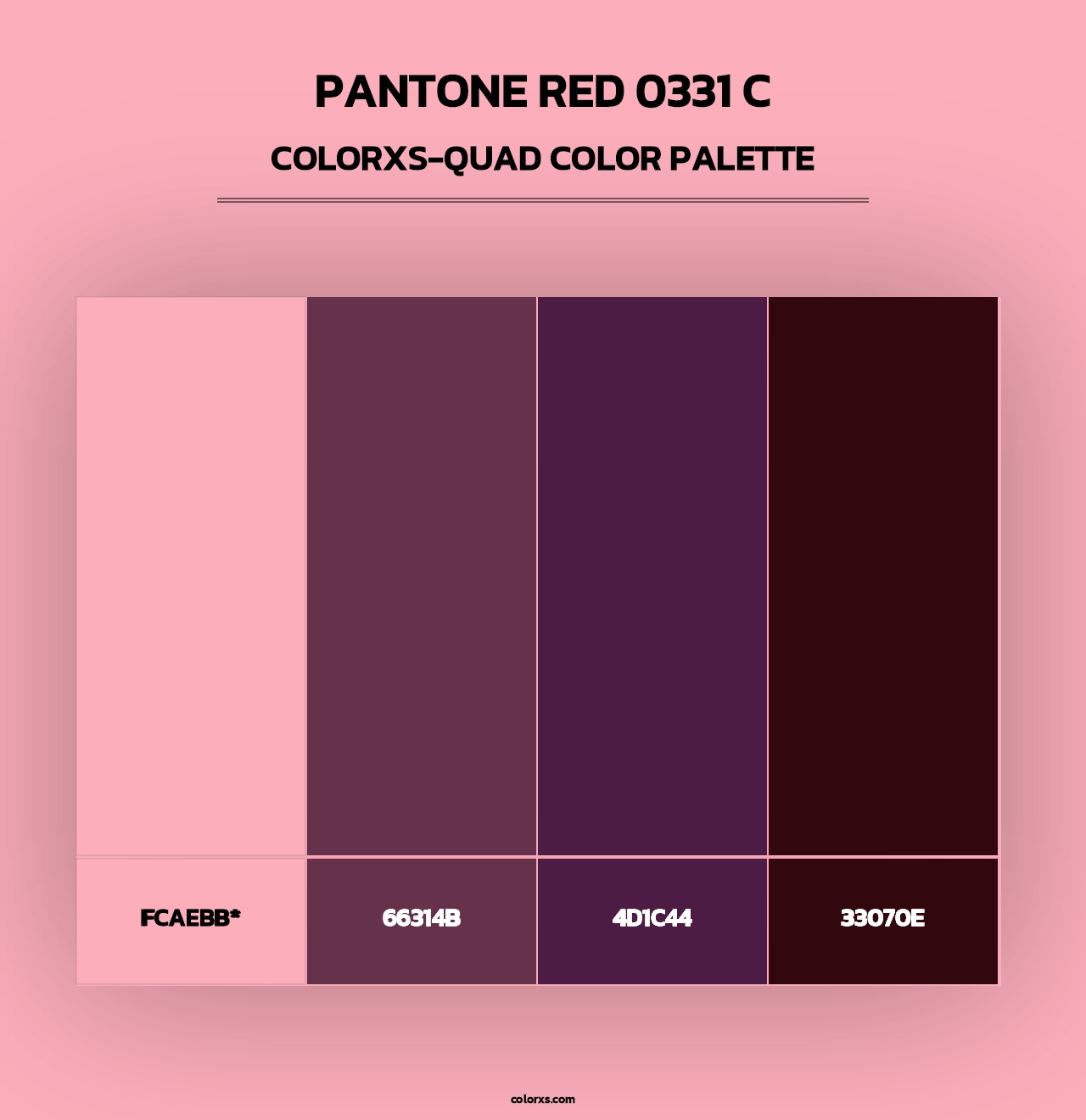 PANTONE Red 0331 C - Colorxs Quad Palette