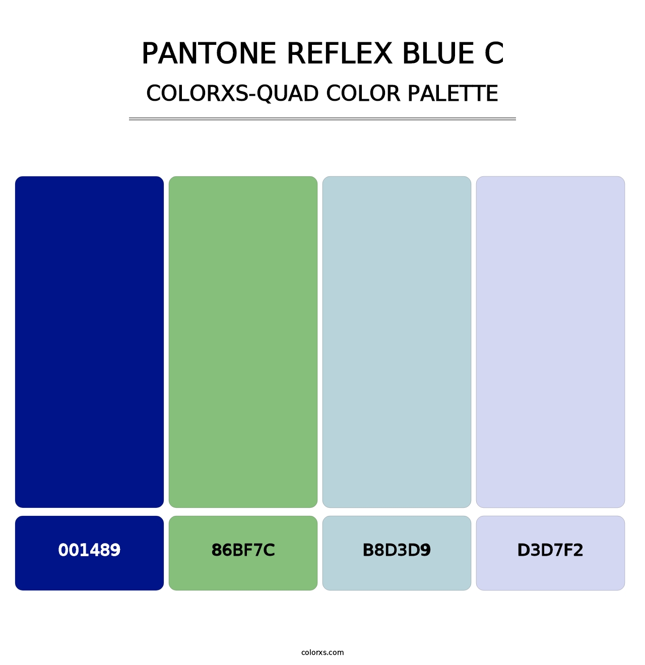 PANTONE Reflex Blue C - Colorxs Quad Palette