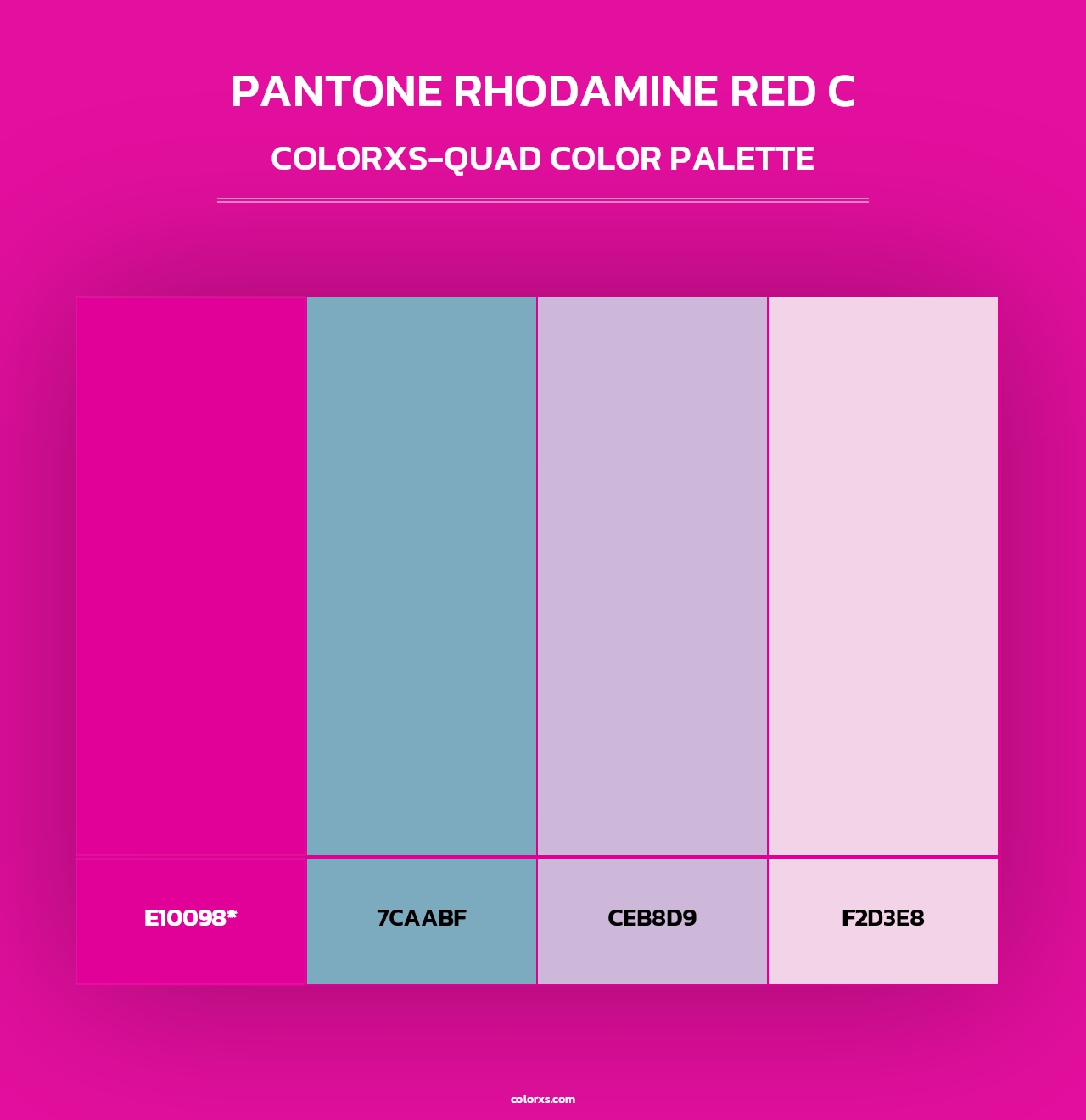 PANTONE Rhodamine Red C - Colorxs Quad Palette