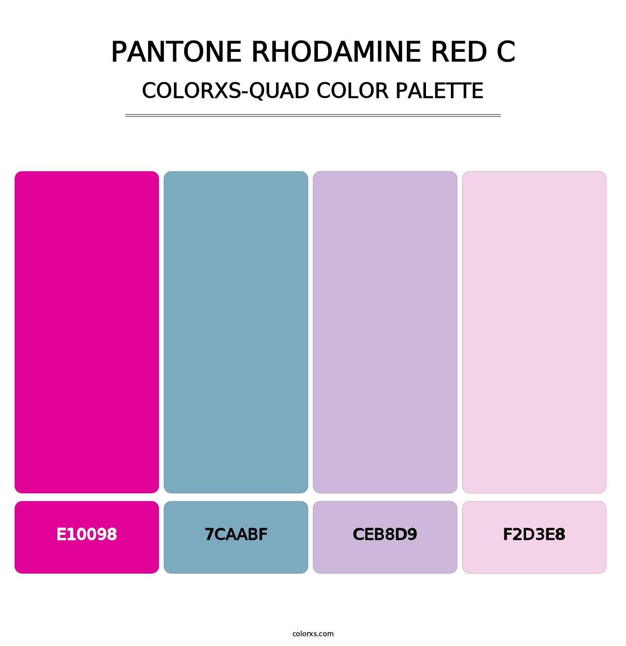 PANTONE Rhodamine Red C - Colorxs Quad Palette