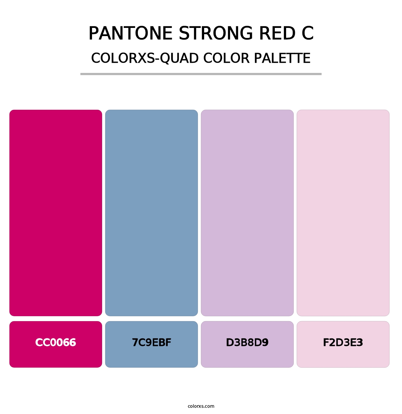 PANTONE Strong Red C - Colorxs Quad Palette