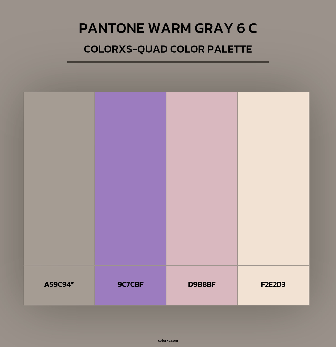 PANTONE Warm Gray 6 C - Colorxs Quad Palette